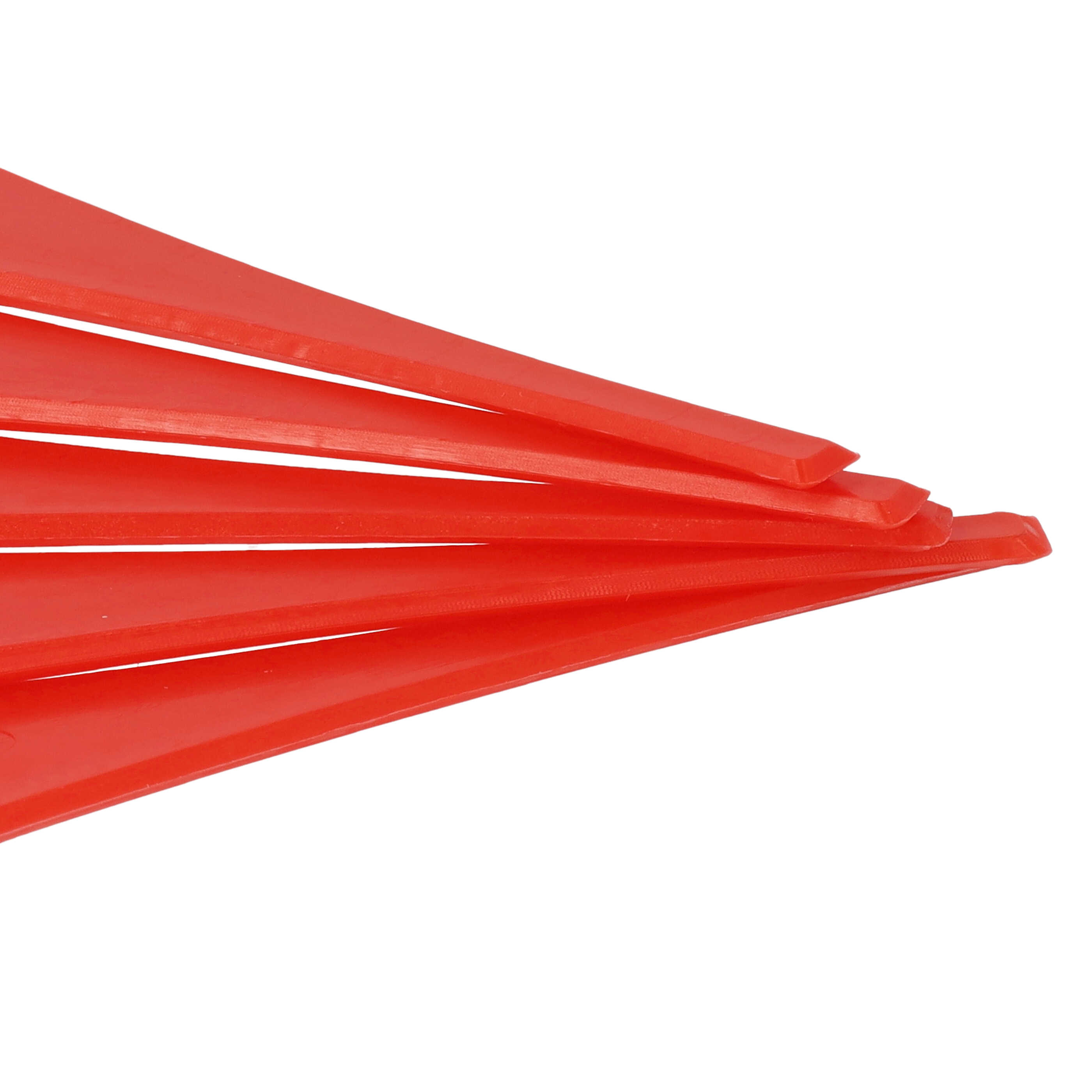 5x Exchange Blade replaces Grizzly 91094326 for Cordless Lawnmower etc. - polyamide, red