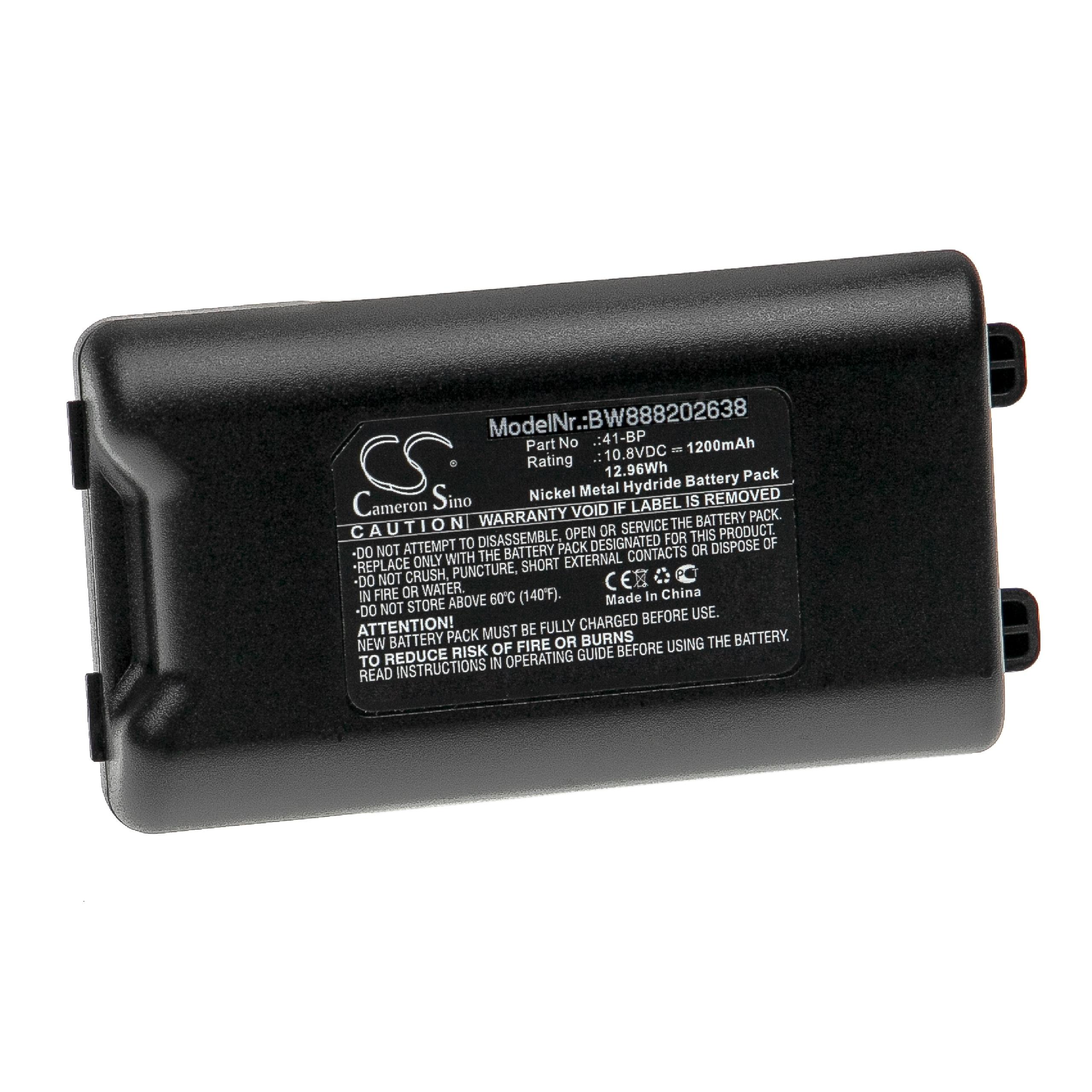 Printer Battery Replacement for Brady 41-BP - 1200 mAh 10.8 V NiMH