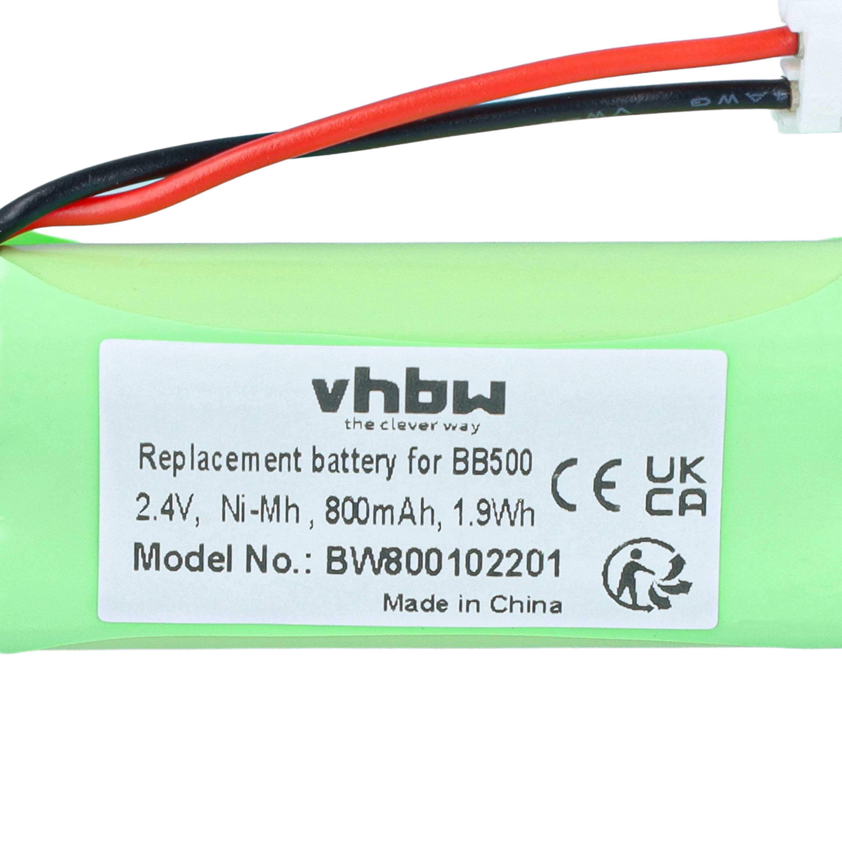 Battery replaces 60AAAH2BMJ, BC102906, 87C, BT-34H, T377 for Binatone landline phone - 800 mAh 2.4 V NiMH
