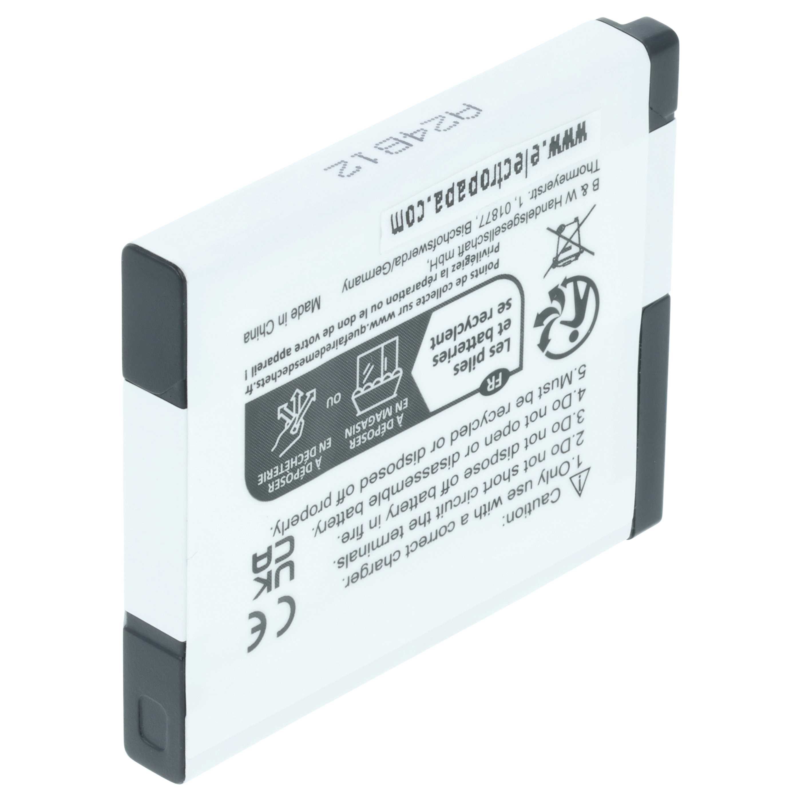 2x Battery replaces Panasonic DMW-BCL7, DMW-BCL7E - 500mAh, 3.6V, Li-Ion