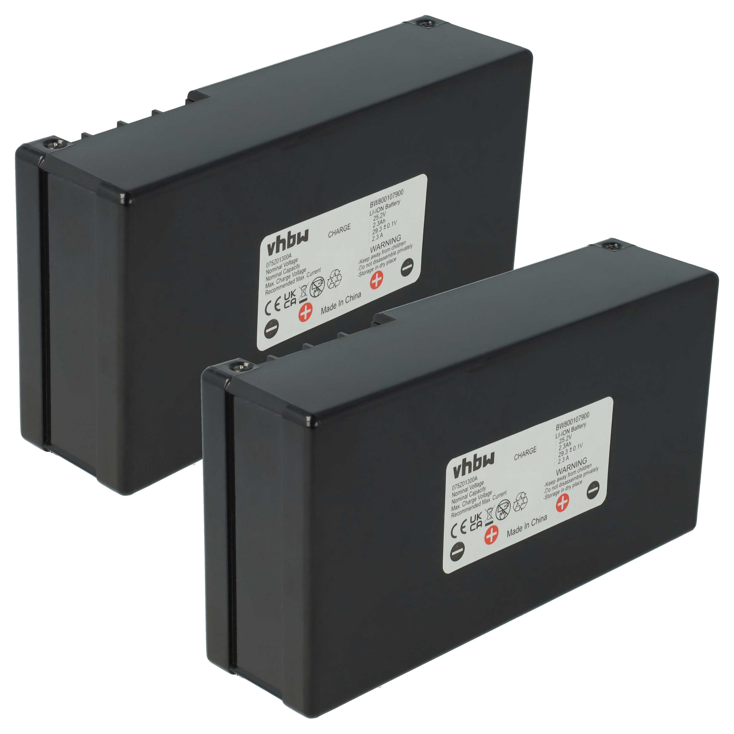 Akku (2 Stück) 25,2V passend für Gartenkraft RM500 - 2300mAh Li-Ion