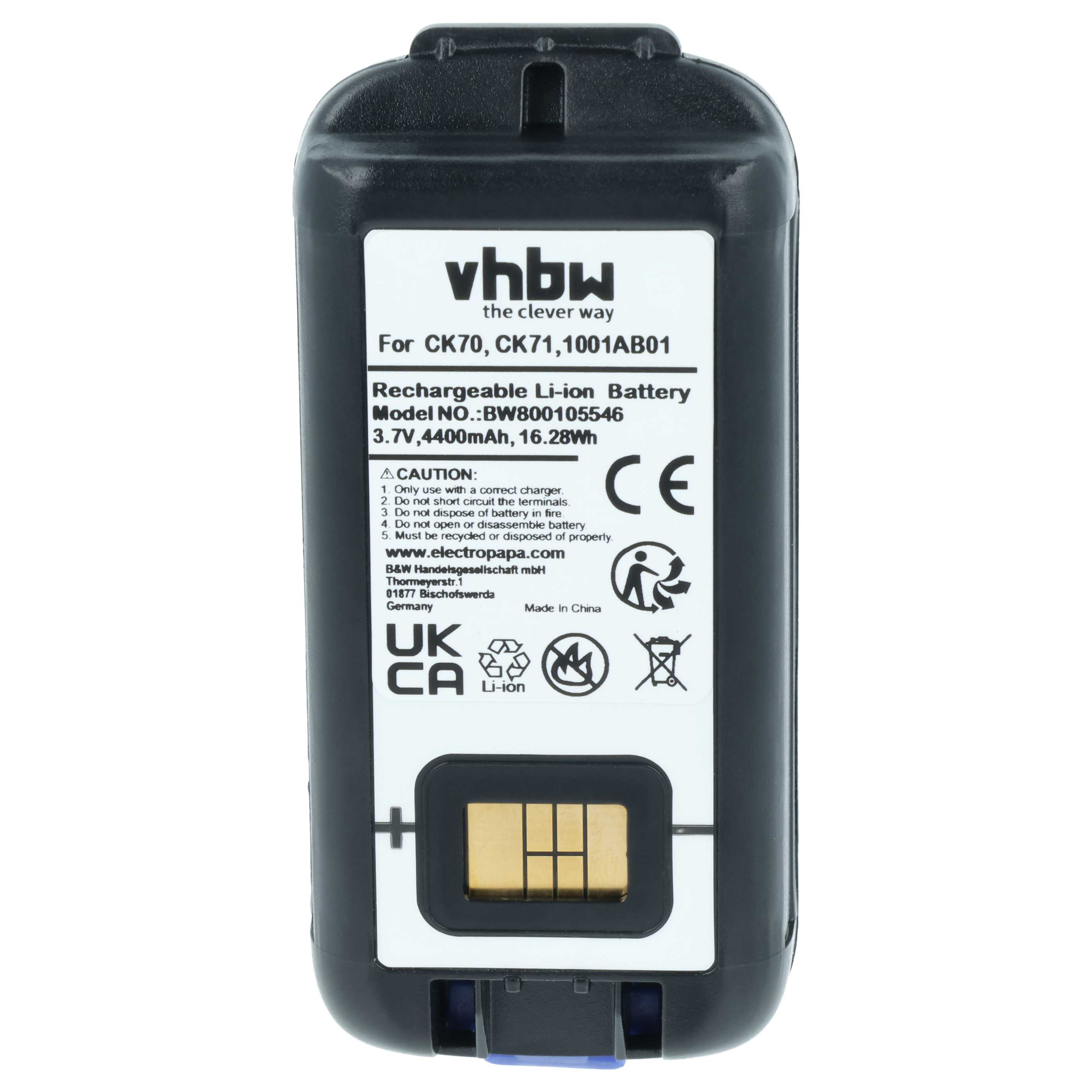 Batterie remplace Intermec 1001AB01, 318-046-001, 1001AB02 pour ordinateur mobile PDA Intermec - 4400mAh