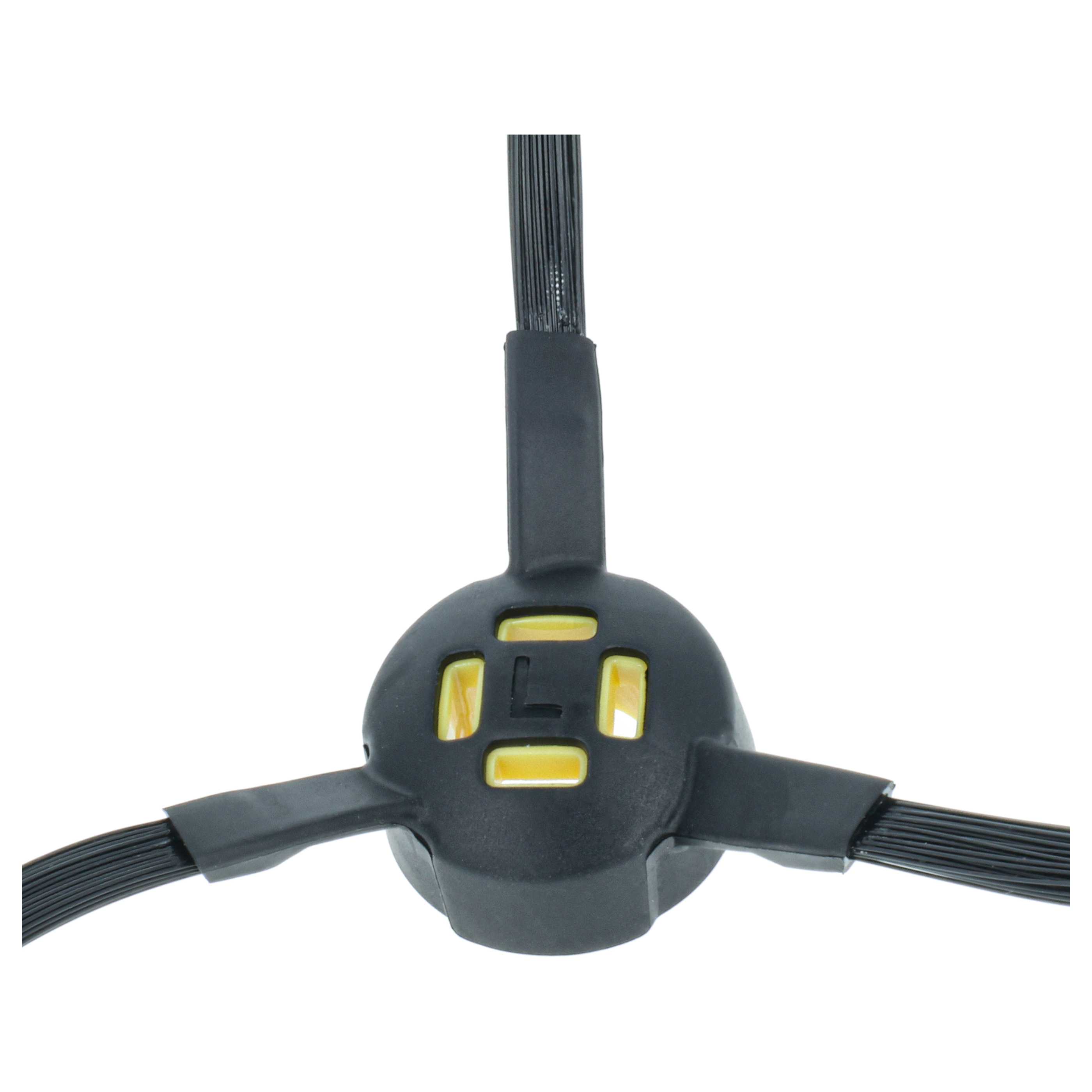 2x Side Brush suitable for iLife, Zaco V80 Robot Vacuum Cleaner etc. - 3-armed, black, blue, yellow