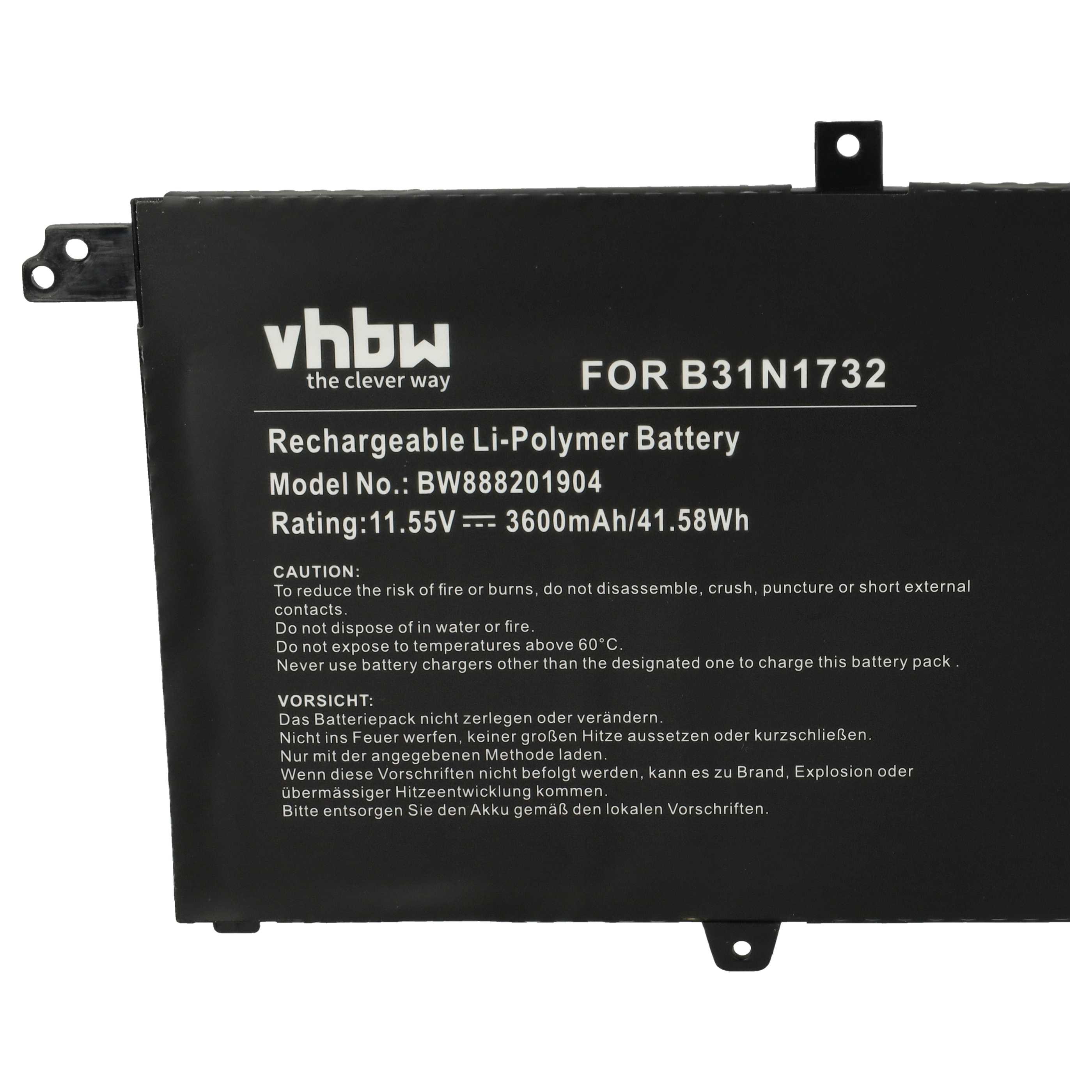 Akumulator do laptopa zamiennik Asus 0B200-02960000, 0B200-02960400, 3ICP5/57/81 - 3600 mAh 11,55 V Li-Ion