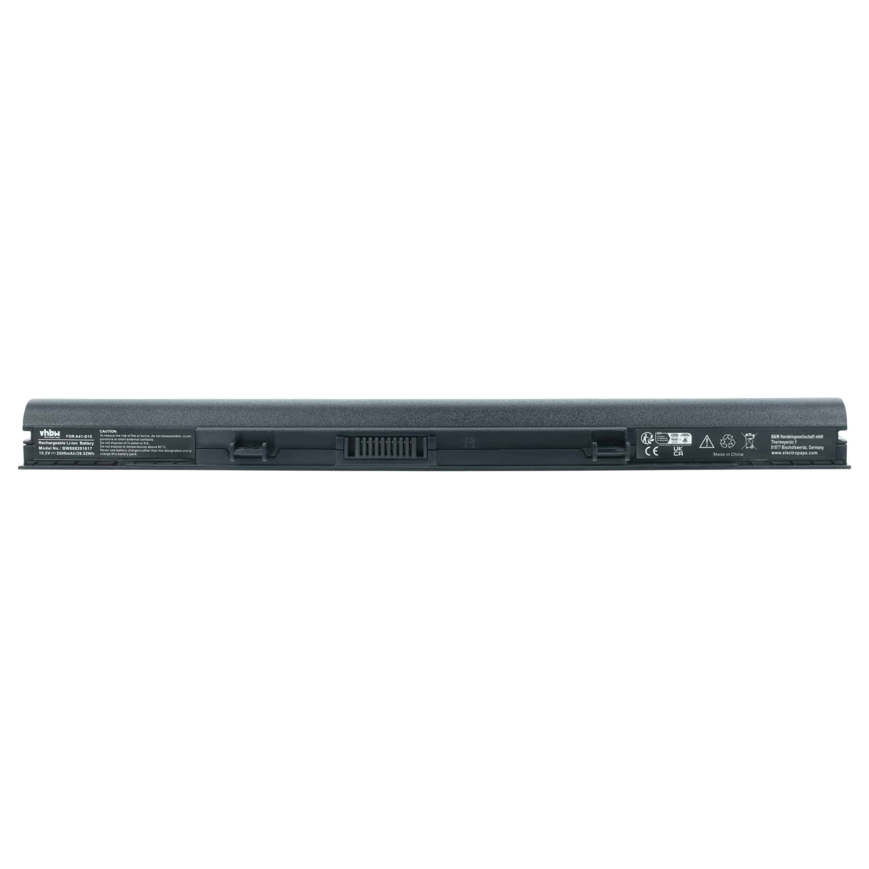 Akumulator do laptopa zamiennik Medion A31-D15, A32-D15, A41-D15, A42-D15 - 2600 mAh 15,2 V Li-Ion, czarny