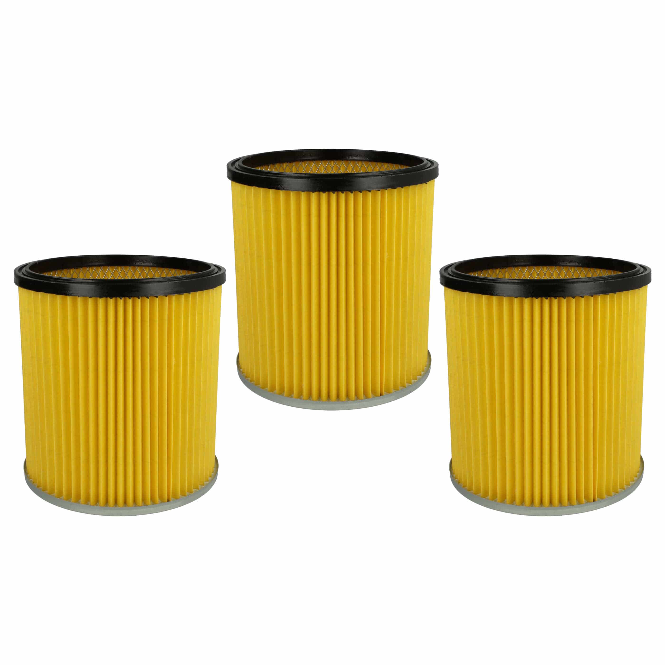 3x Filtro reemplaza Kärcher 6.414-354.0, 6.414-335.0 para aspiradora Dewalt, amarillo