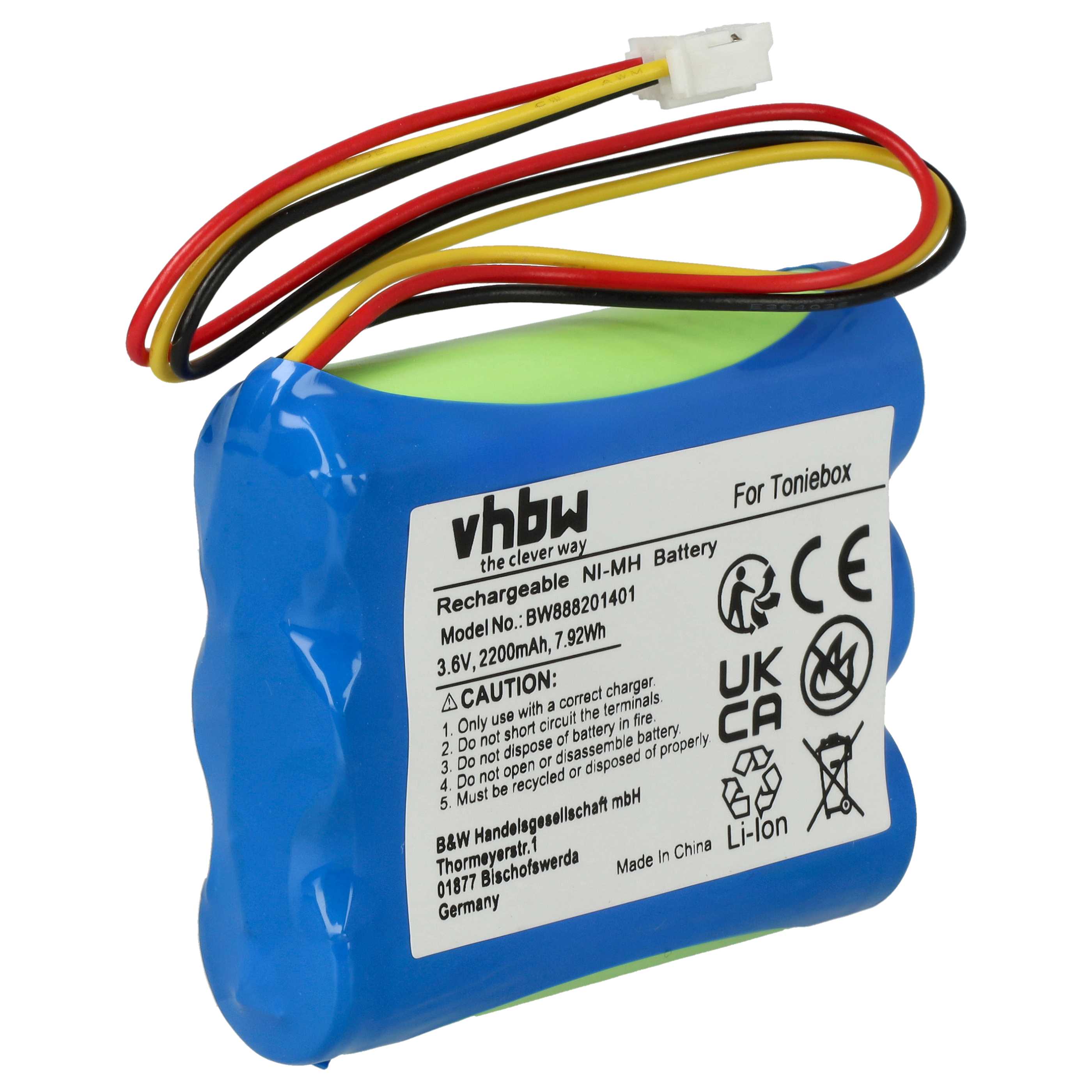 Music Box Battery suitable for Toniebox Tonie Box - 2200 mAh 3.6 V NiMH