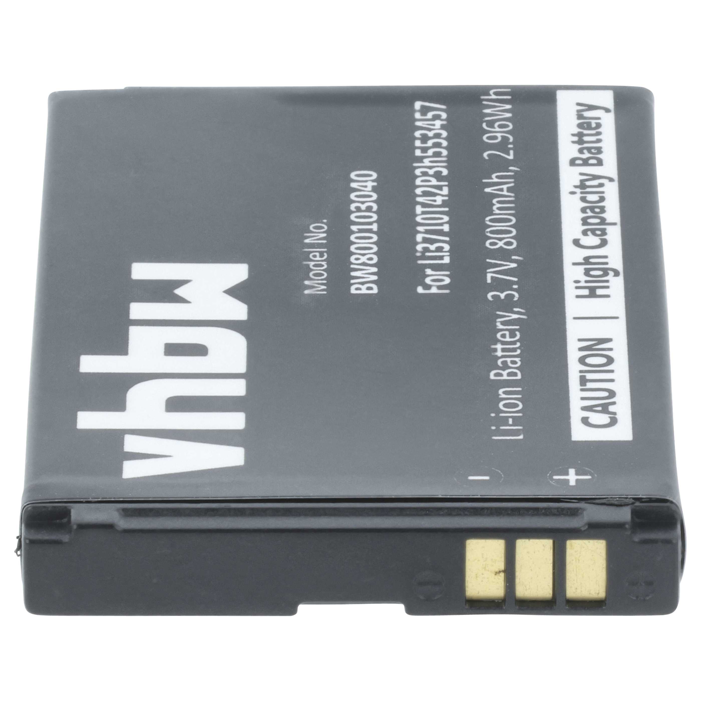 Akumulator do telefonu smartfona zamiennik ZTE Li3710T42P3h553457, LI3709T72P3H553447 - 800 mAh 3,7 V Li-Ion
