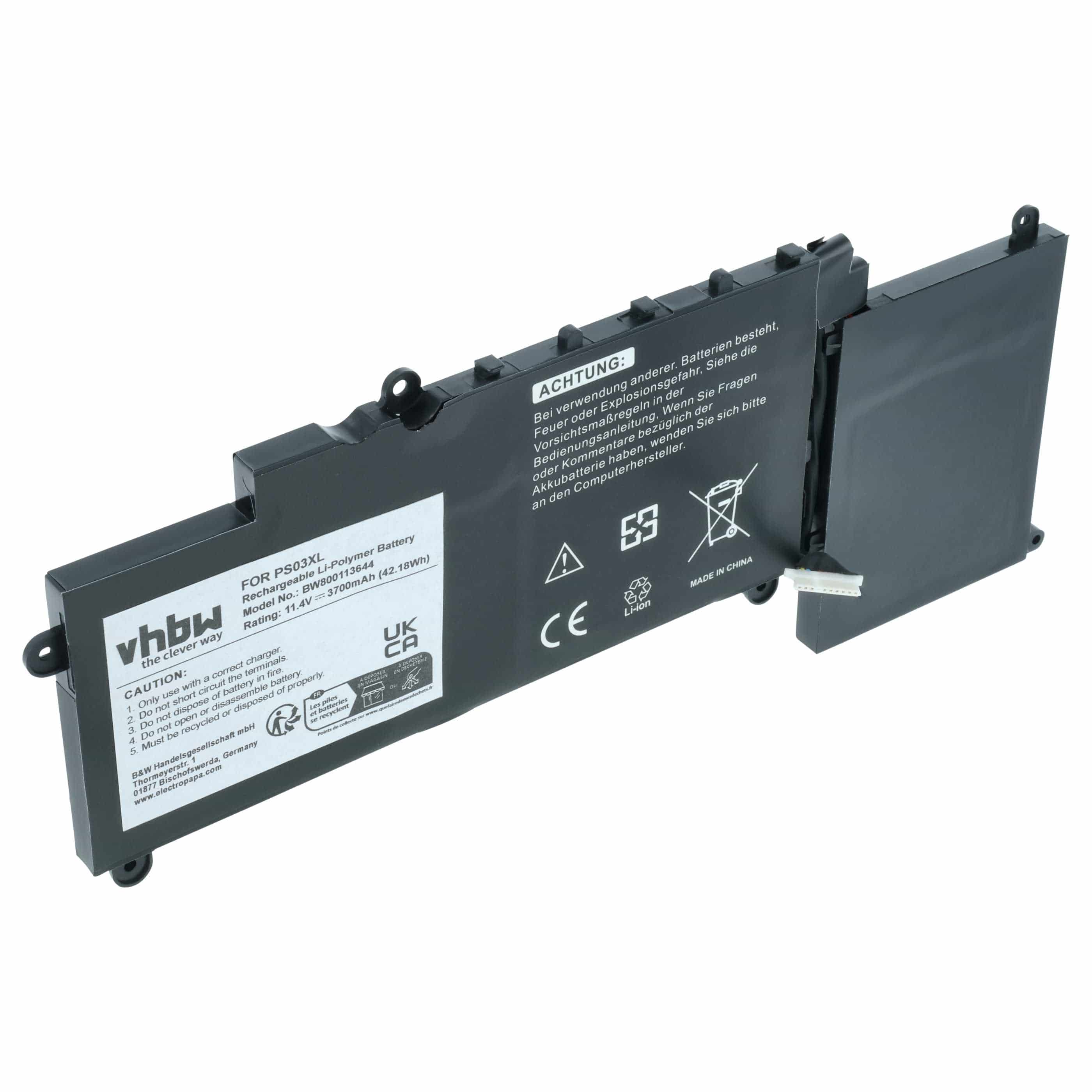 Akumulator do laptopa zamiennik HP 778813-221, 6EKHK01BB6O03Q, 1588-3003 - 3700 mAh 11,4 V LiPo, czarny