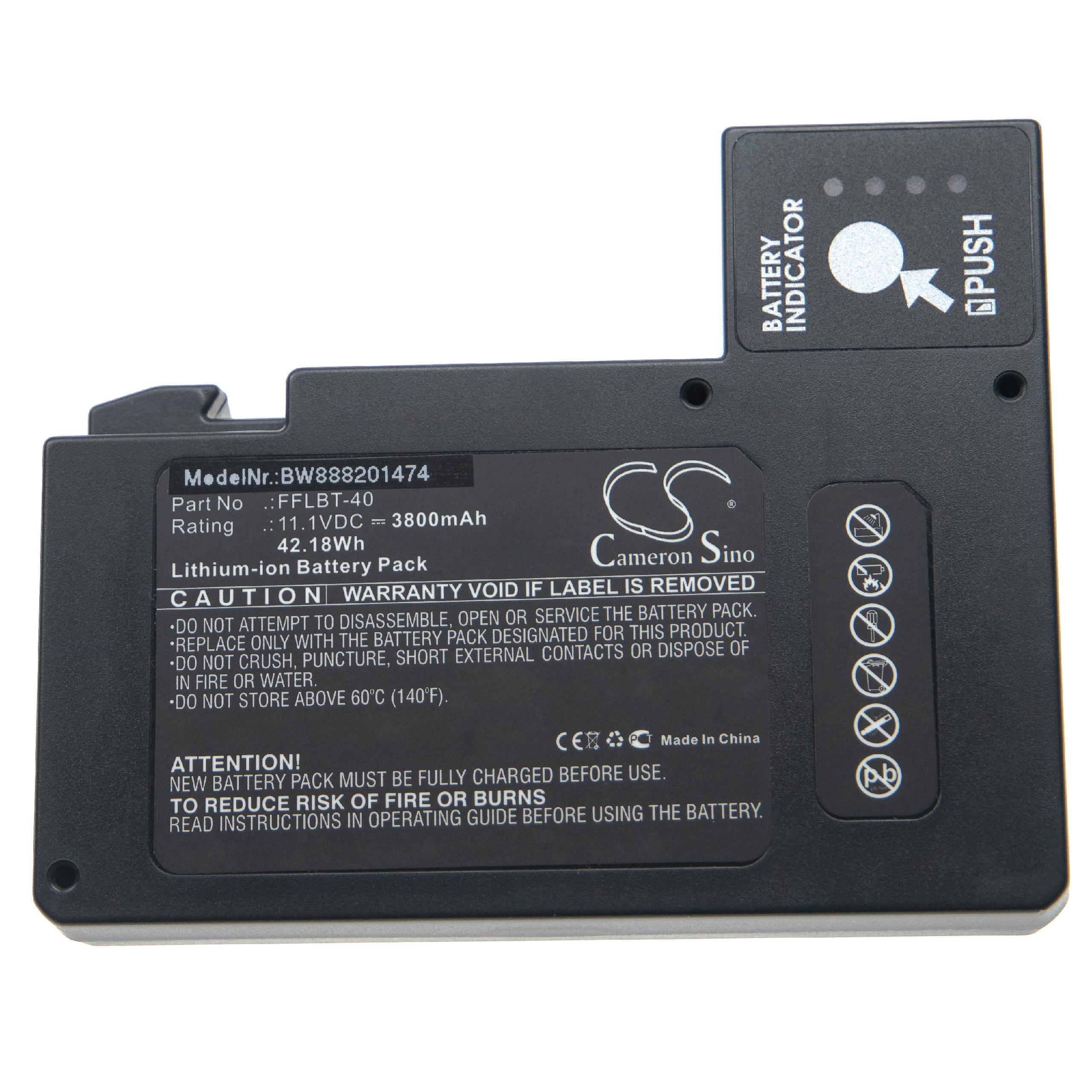 Batterie remplace INNO FFLBT-40 pour soudeuse - 3800mAh 11,1V Li-ion