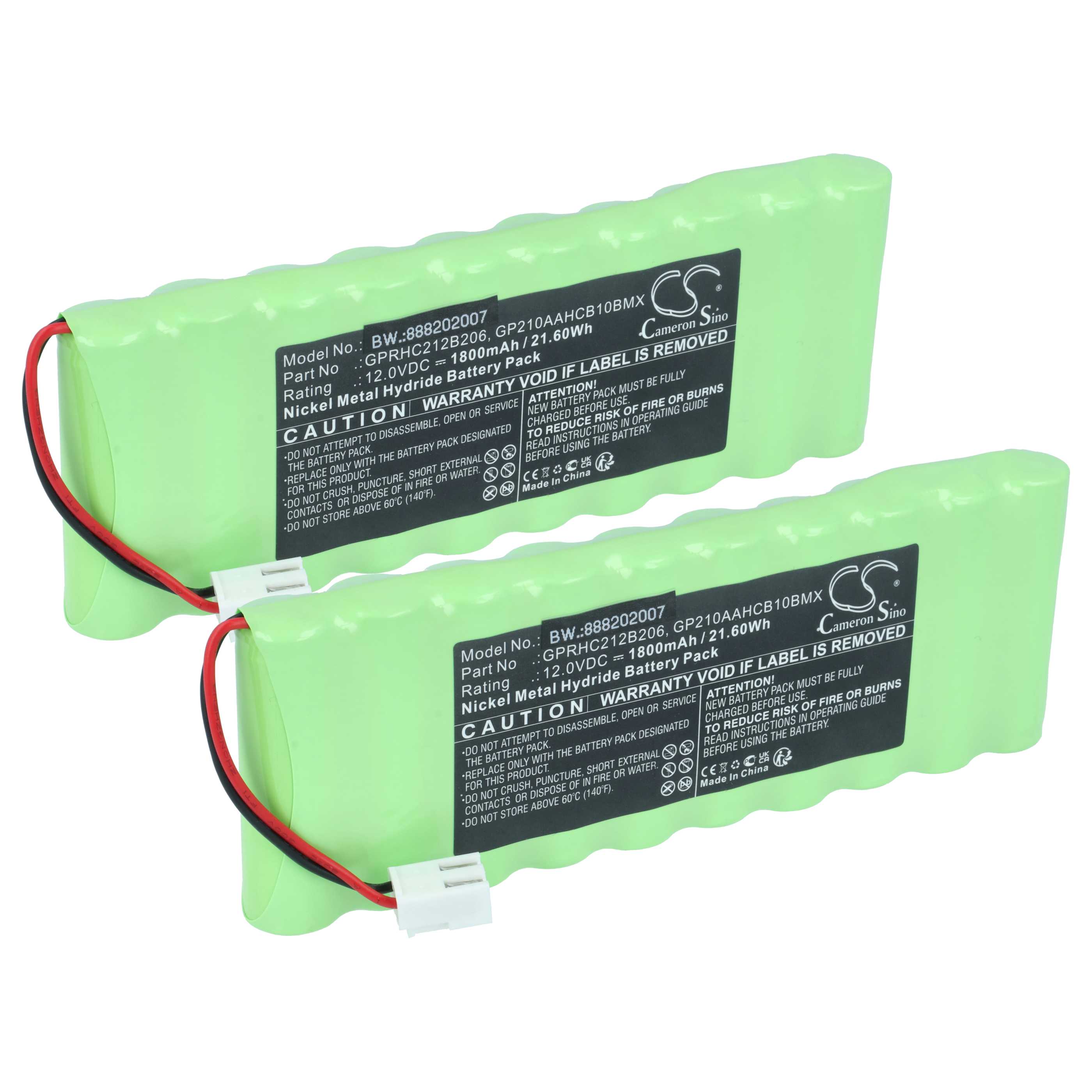 2x Akumulator do napędu bramy zamiennik Ansmann 2412-3011 - 1800 mAh 12 V NiMH