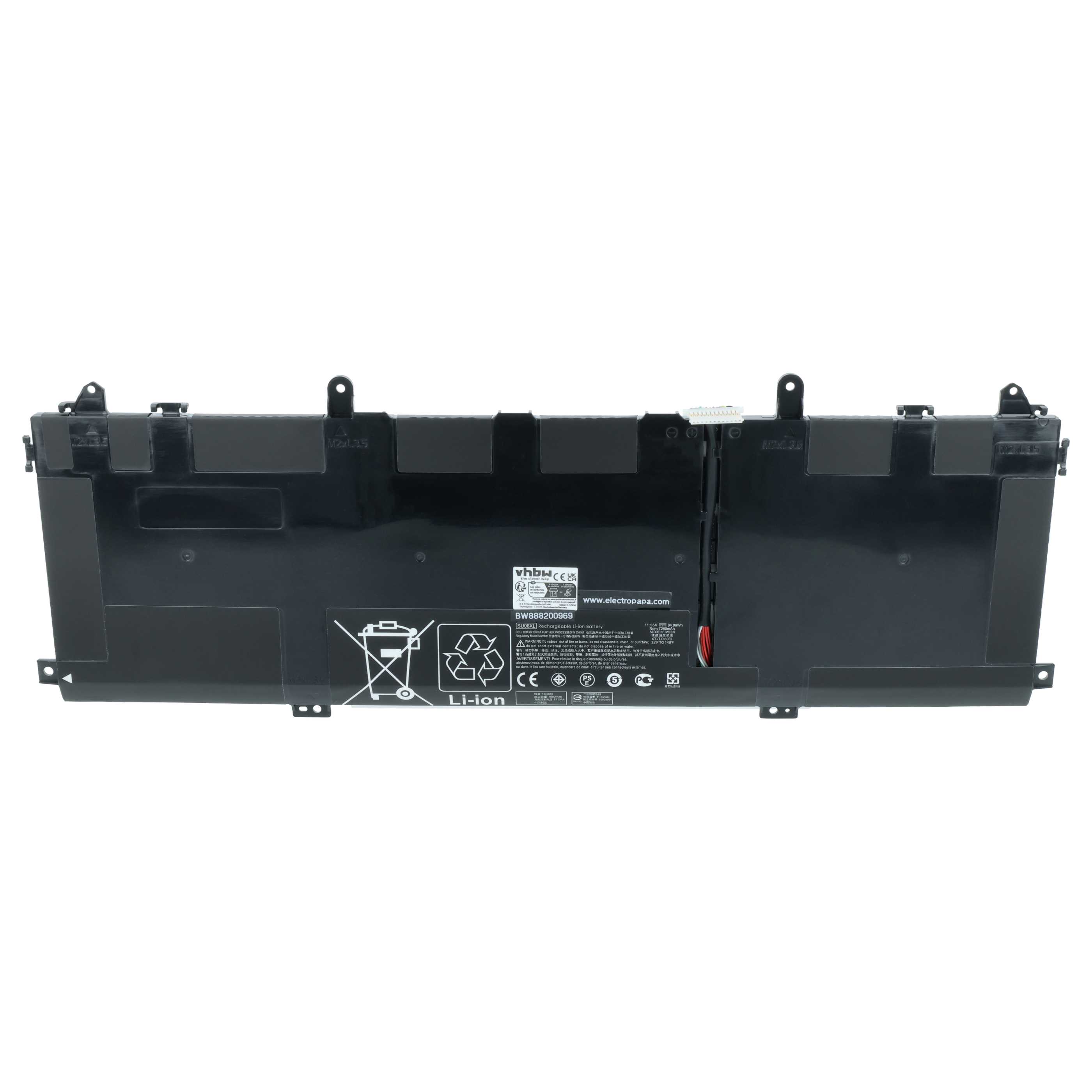 Akumulator do laptopa zamiennik HP HSTNN-DB8W, L29048271, HSTNNDB8W - 7100 mAh 11,55 V LiPo, czarny
