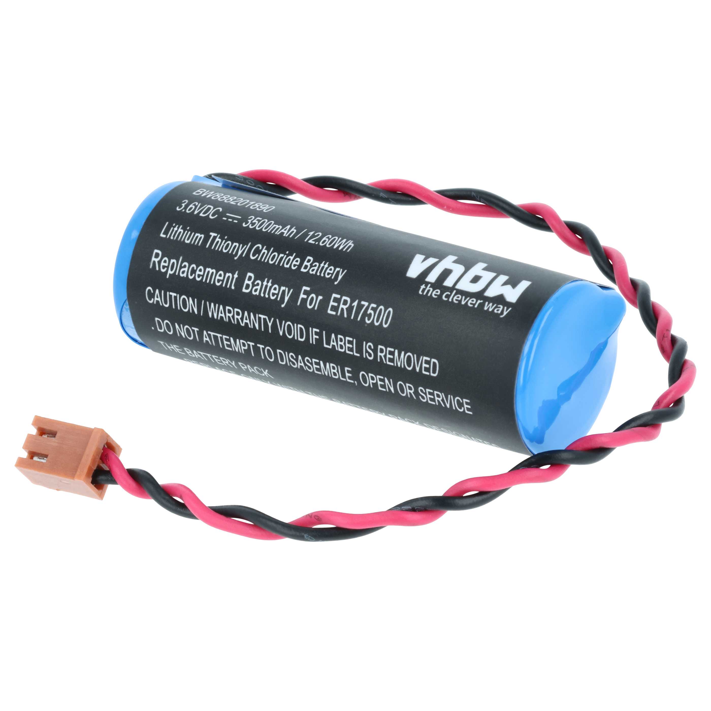 Batería reemplaza Omron CS1W-BAT01 para controlador (3500 mAh, 3,6 V, Li-SOCl2)