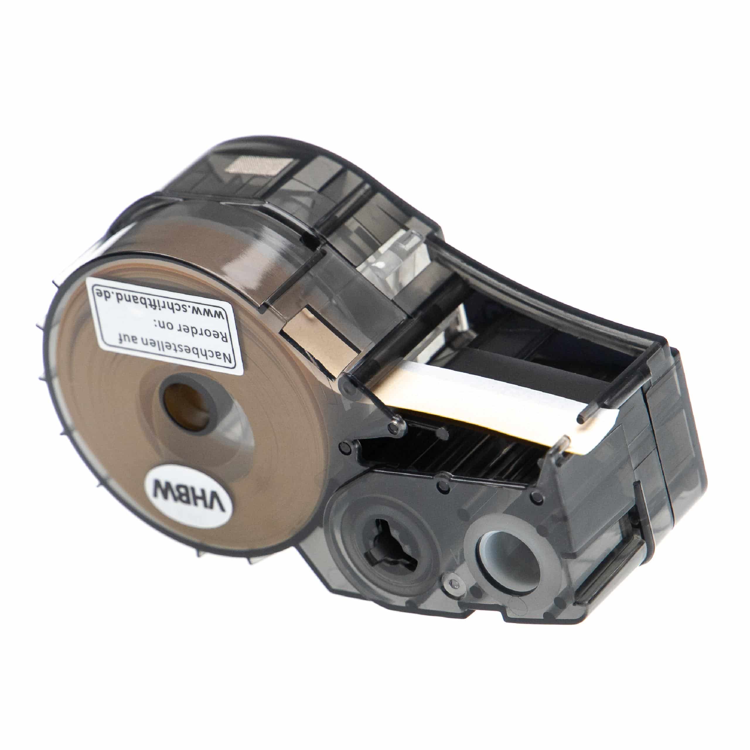 Cassetta nastro sostituisce Brady M21-375-595-YL per etichettatrice Brady 9,53mm nero su giallo, vinile