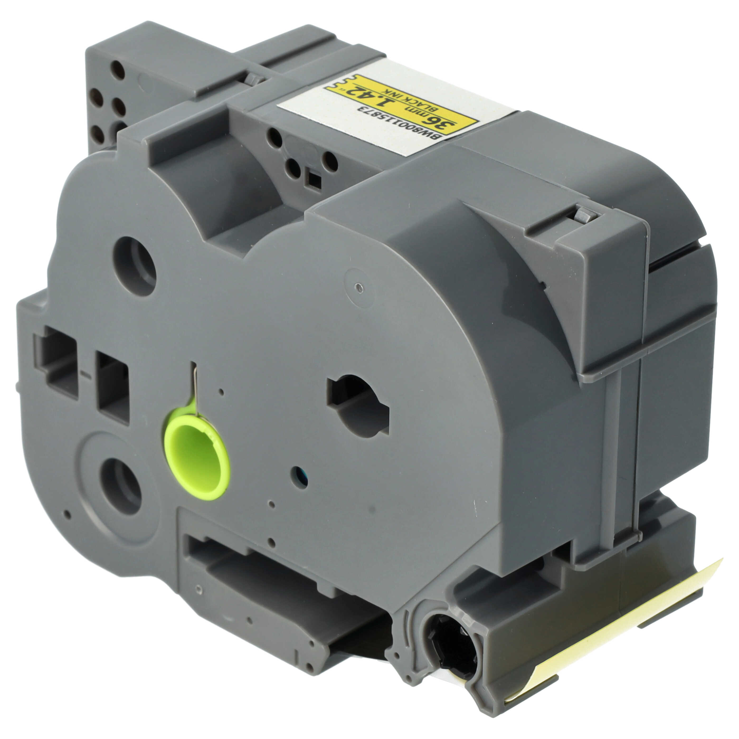 Label Tape as Replacement for Brother HGE-661 - 36 mm Black to Yellow, plastic