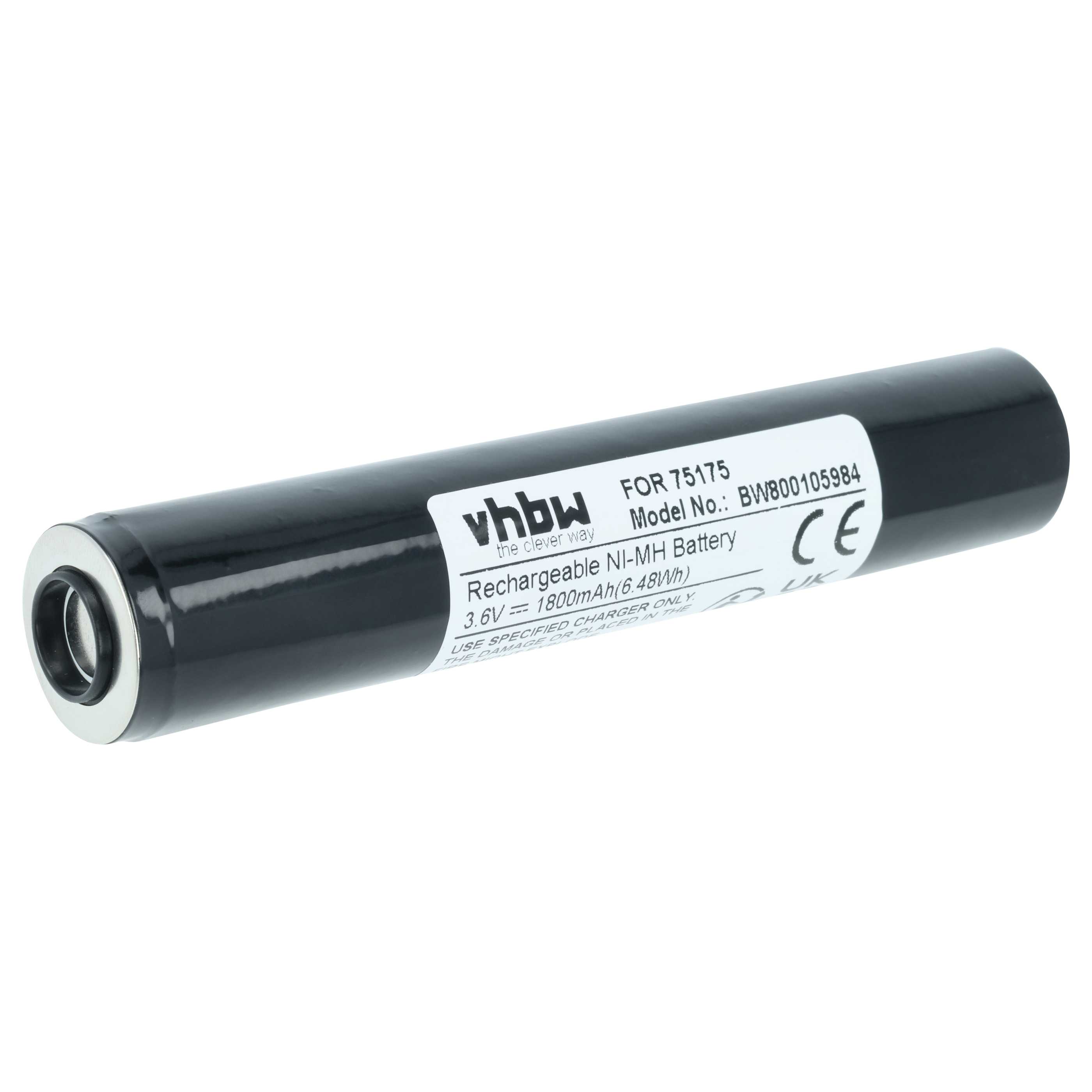 Batterie remplace Pelican Streamlight 75175, 75375 lampe de poche Pelican - 1800mAh 3,6V NiMH