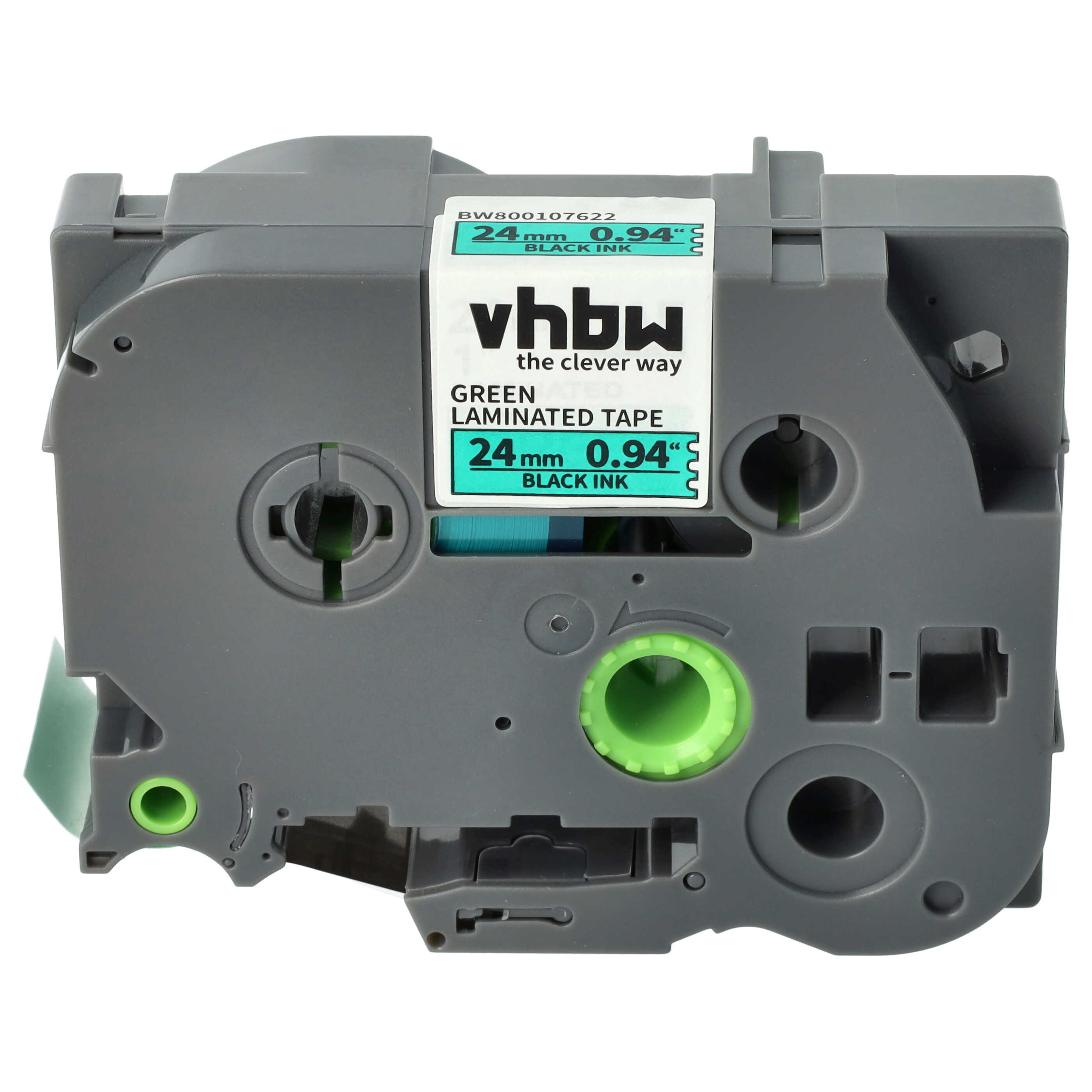 Label Tape as Replacement for Brother TZ-751, TZE-751 - 24 mm Black to Green