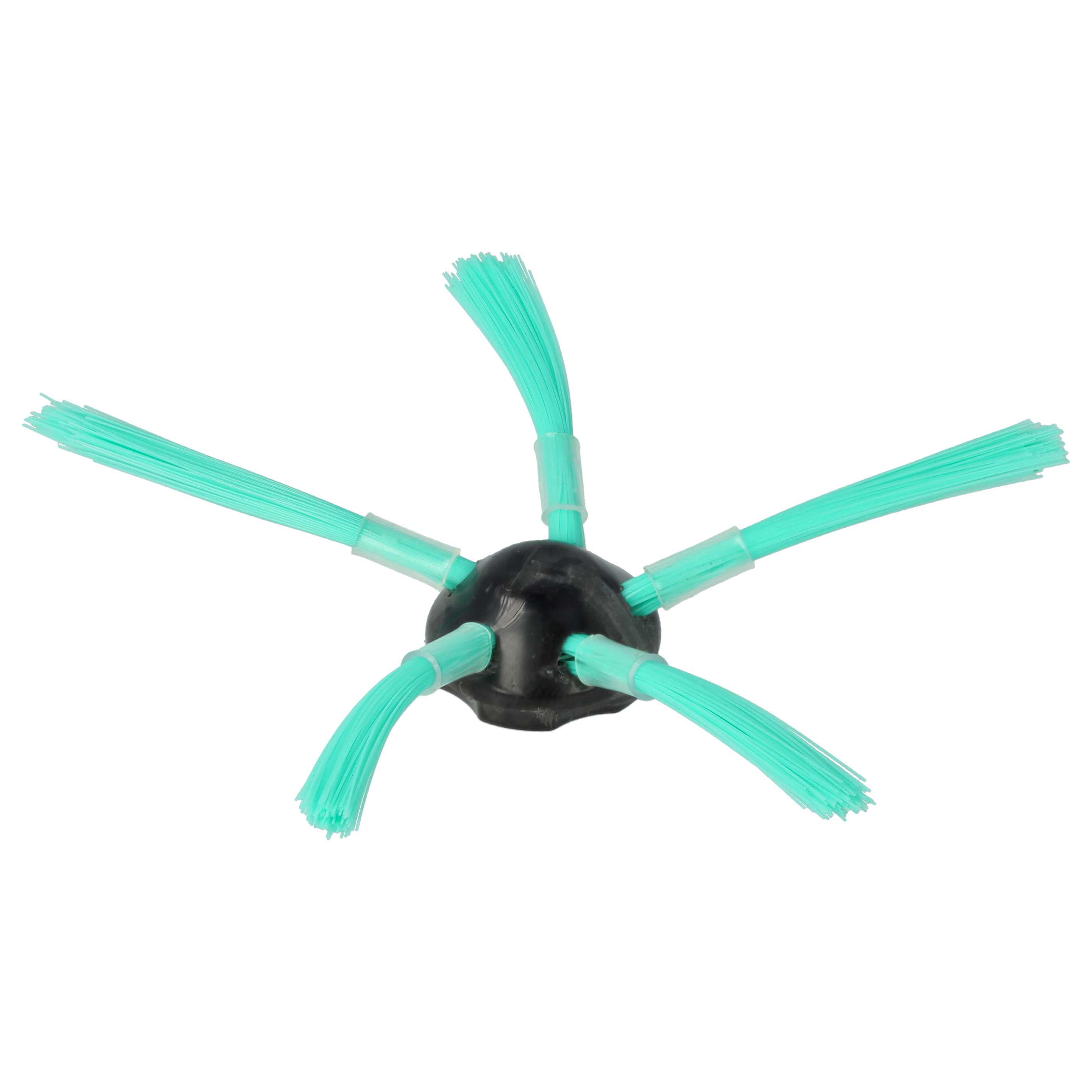 4x Side Brush suitable for Vorwerk Kobold VR-300, VR300, VR-7, VR7 Robot Vacuum Cleaner - 5-armed, black, gree