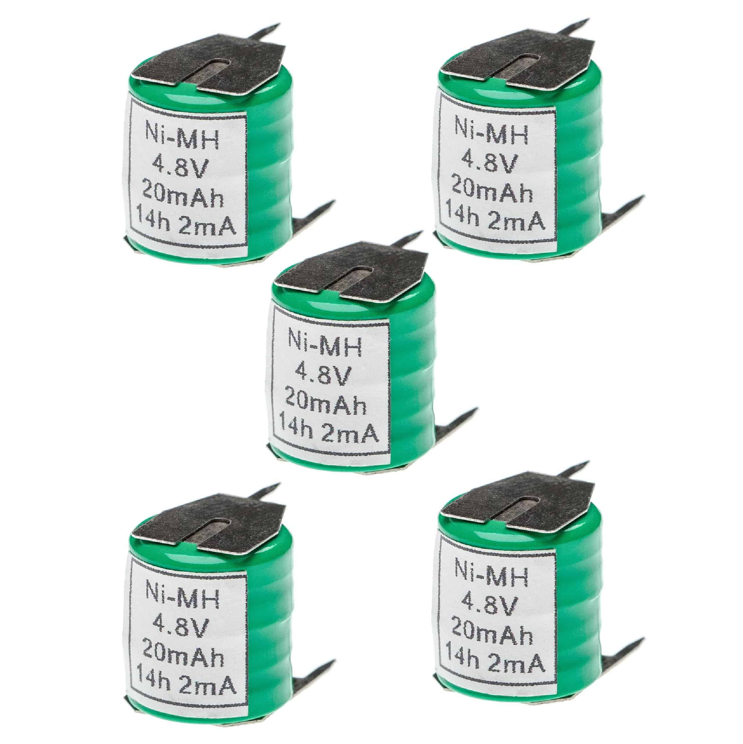 Batterie (5 pcs.) remplace 4/V15H modèle radio-télécommandé - 20mAh 4,8V NiMH