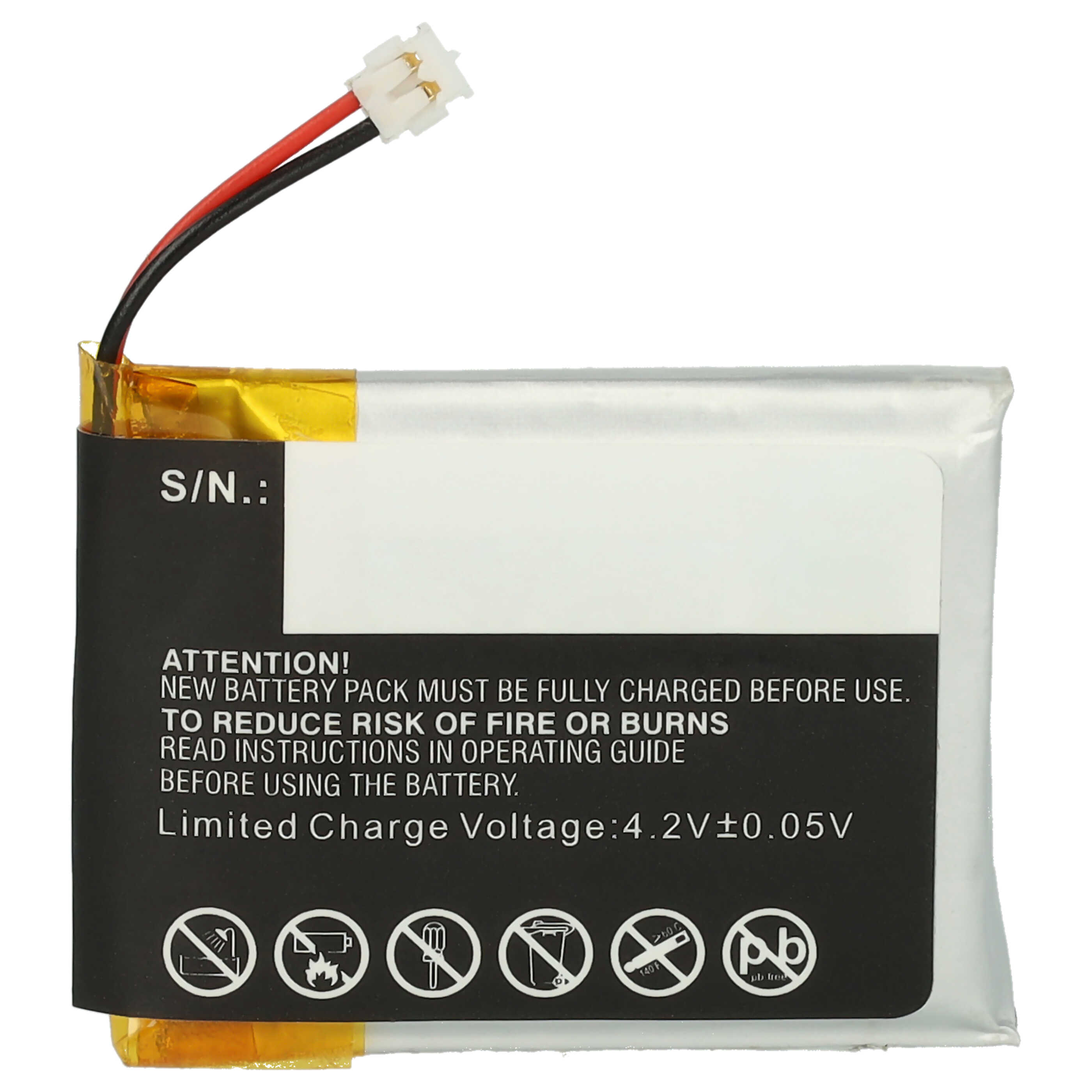 Smartwatch-Akku als Ersatz für Garmin 361-00034-02 - 300mAh 3,7V Li-Polymer + Werkzeug-Set