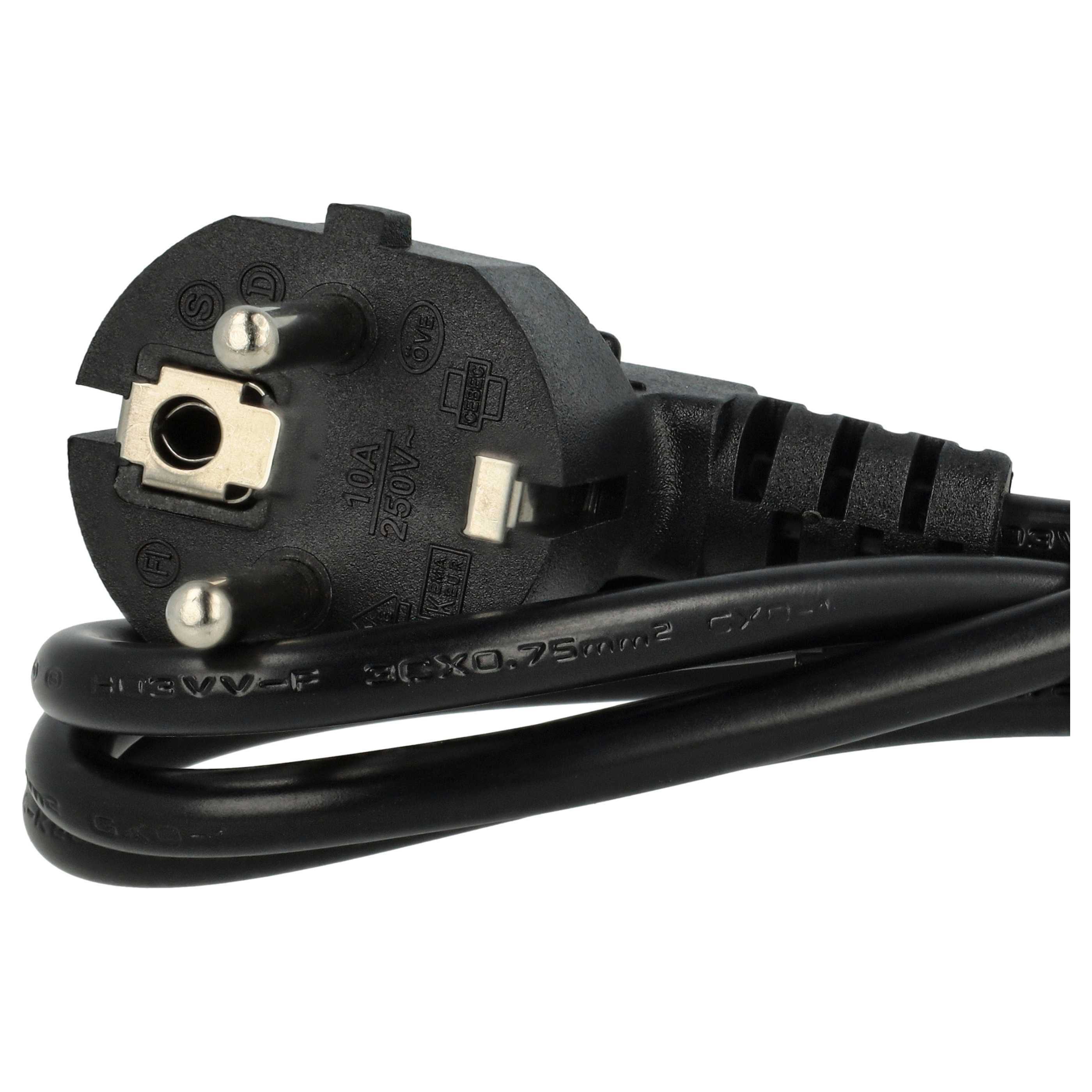 3x C5 Power Cable Euro Plug suitable for Vorwerk VR300 Robot Vacuum Cleaner - 1.2 m