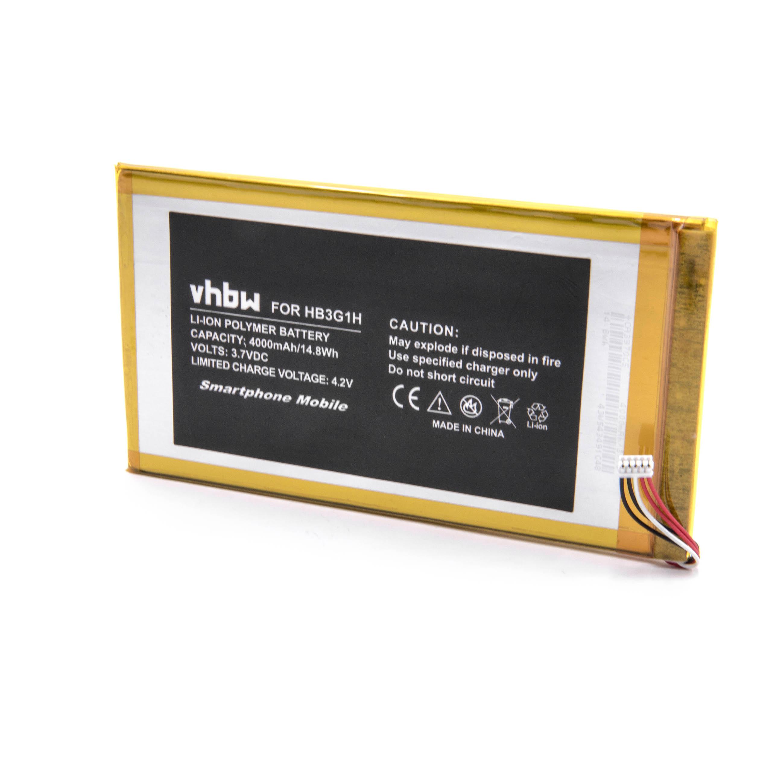 Batterie remplace HB3G1H pour tablette - 4000mAh 3,7V Li-polymère