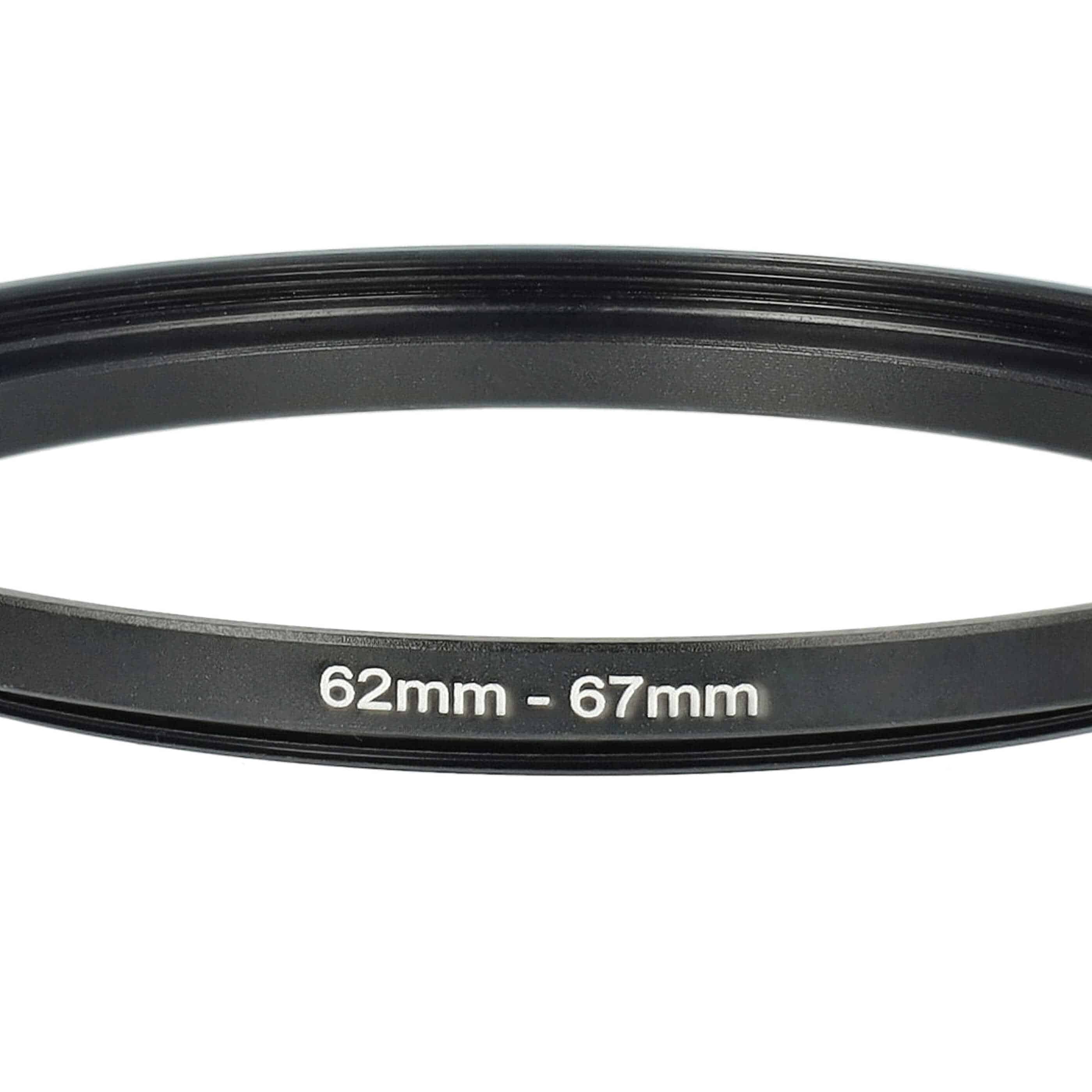 Step-Up-Ring Adapter 62 mm auf 67 mm passend für diverse Kamera-Objektive - Filteradapter