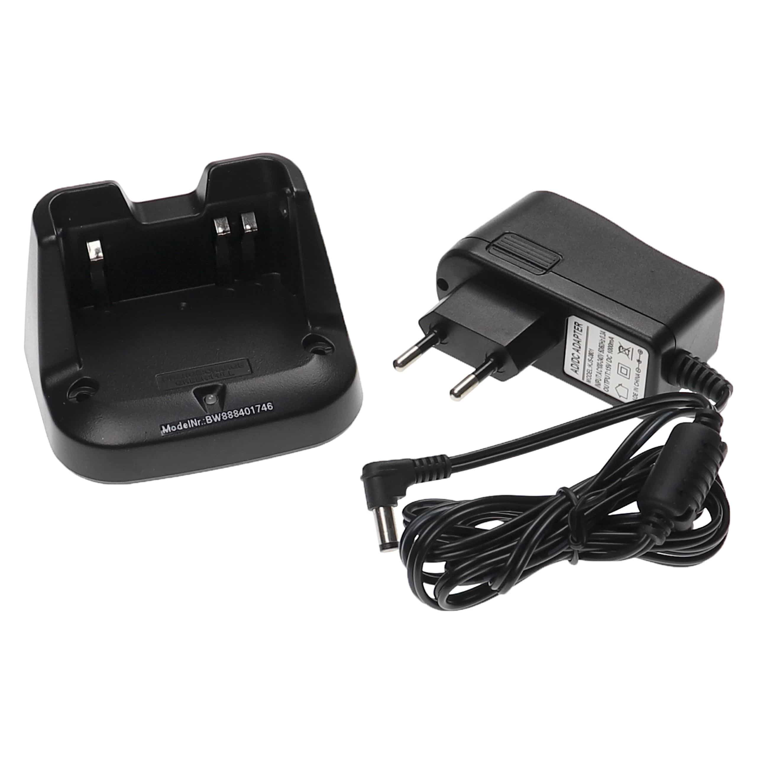 Charger + Mains Adapter Suitable for IC-3101 Radio Batteries - 15 V, 1.0 A