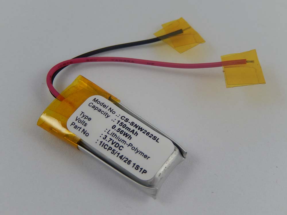MP3-Player Battery Replacement for 1ICP5/14/26 1S1P - 150mAh 3.7V Li-polymer