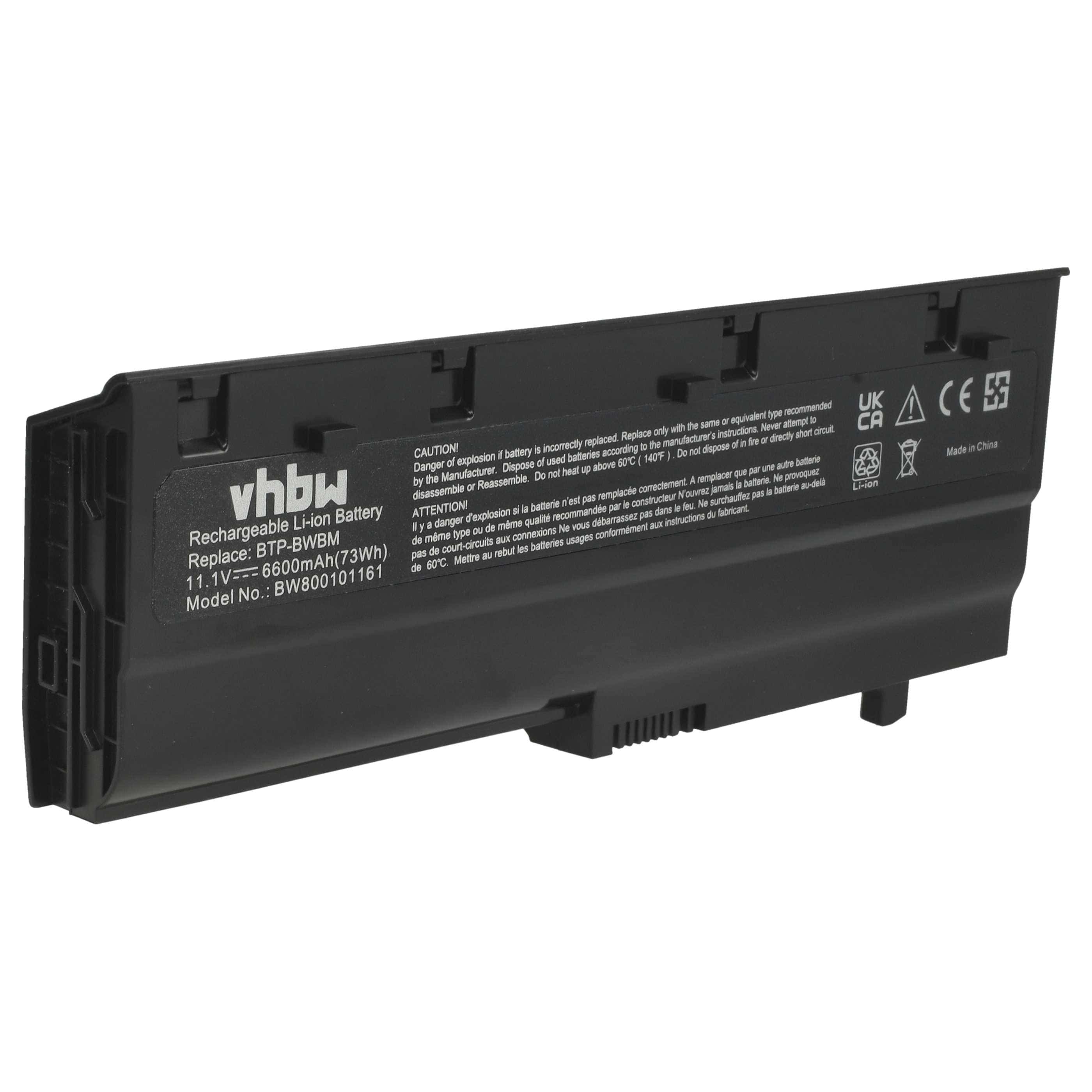 Akumulator do laptopa zamiennik Medion 40024623, 40024627, 40022954, 40022955 - 6600 mAh 11,1 V Li-Ion, czarny