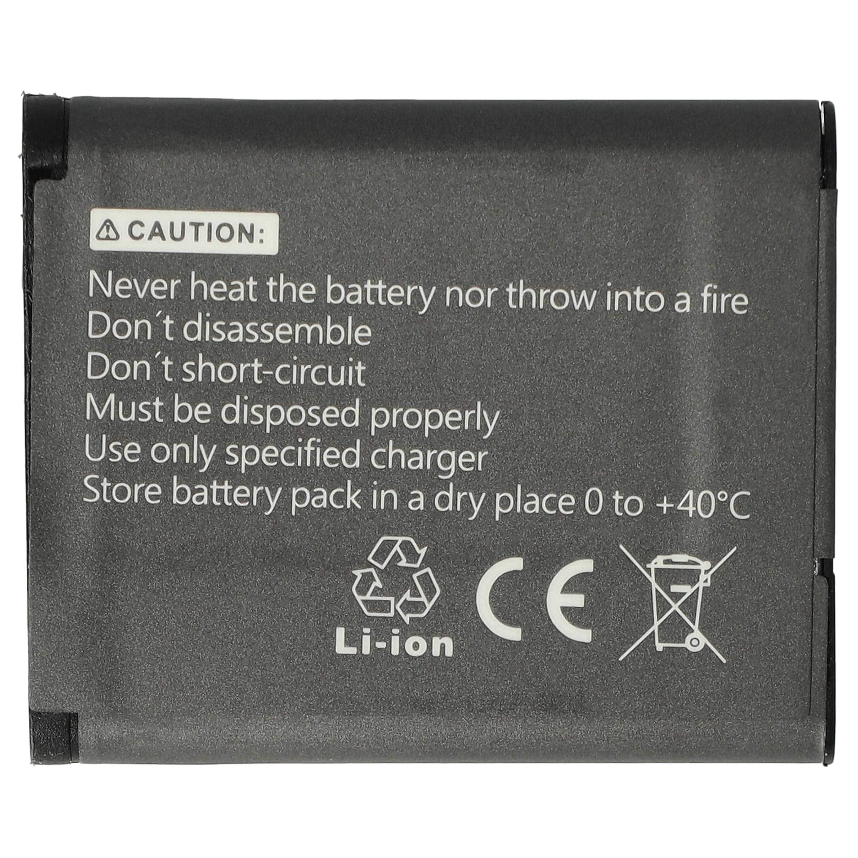 2x Battery replaces Casio NP-160 - 1050mAh, 3.7V, Li-Ion