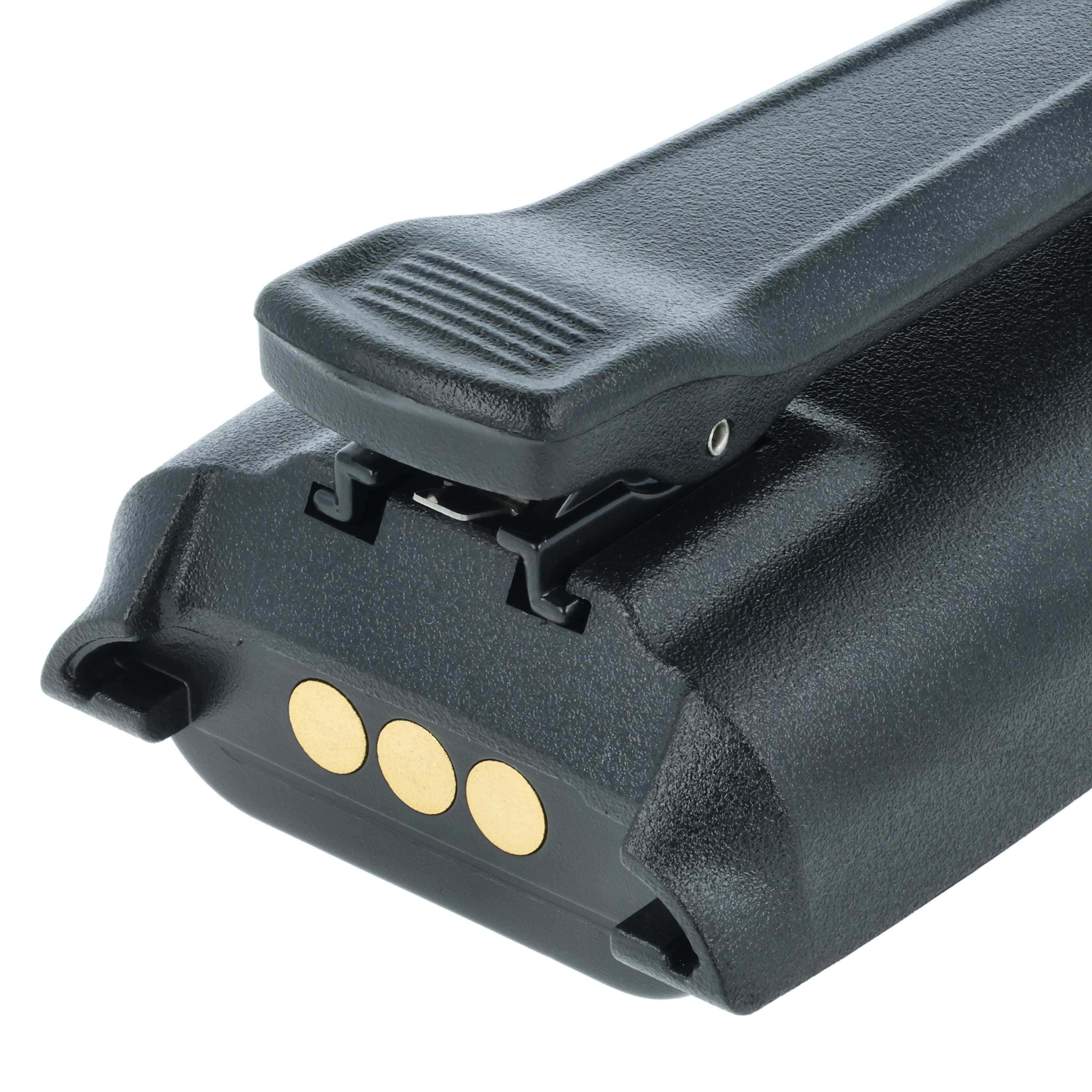 Radio Battery replaces Hyt BL2102, BL1703Li, BL1703, BL-2102Li, BH1801 - 2100 mAh 7.4 V Li-Ion + Belt Clip