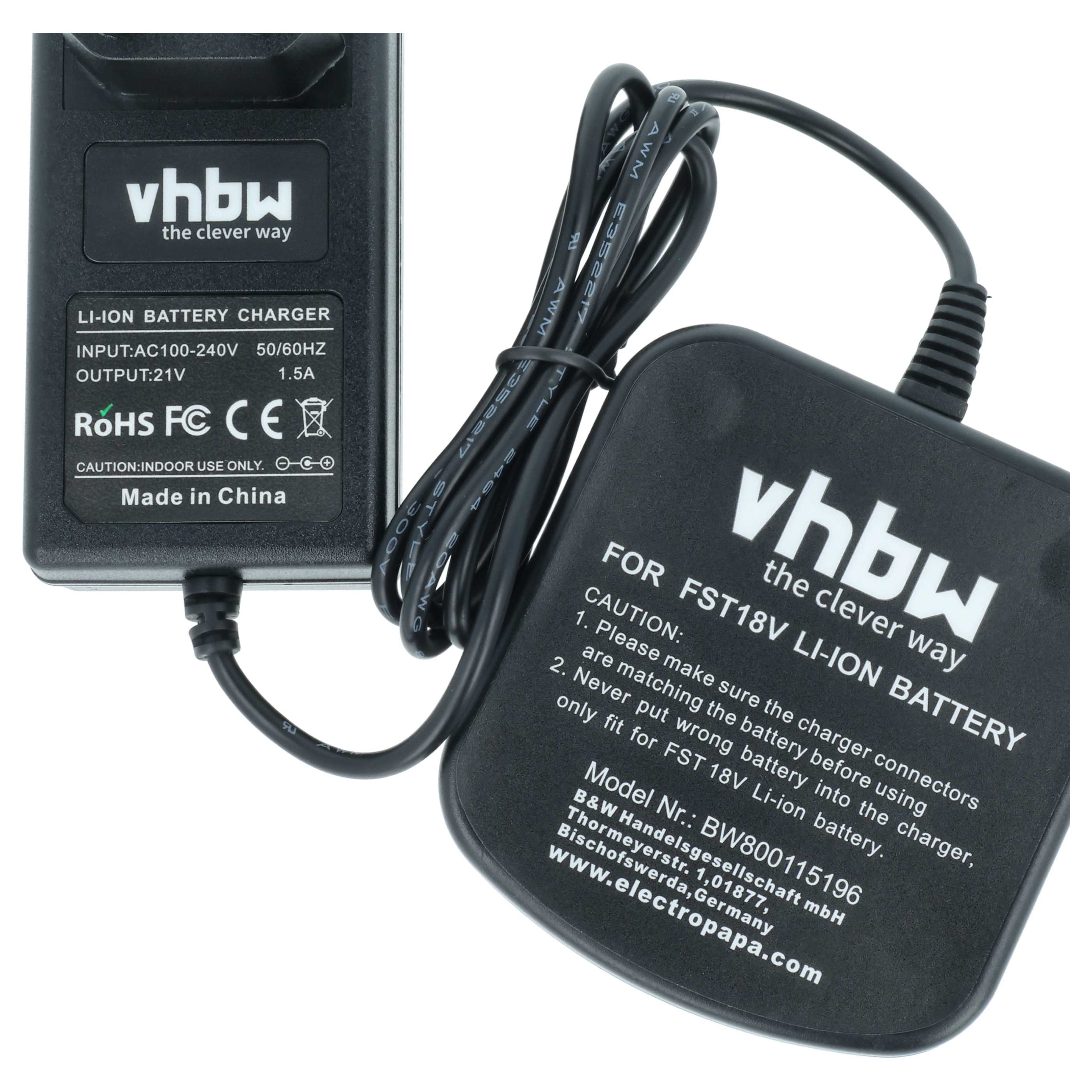 Charger replaces Festo Festool 498343, 499849, BPC 18 Li for Festo Festool Power Tool Batteries - Li-Ion