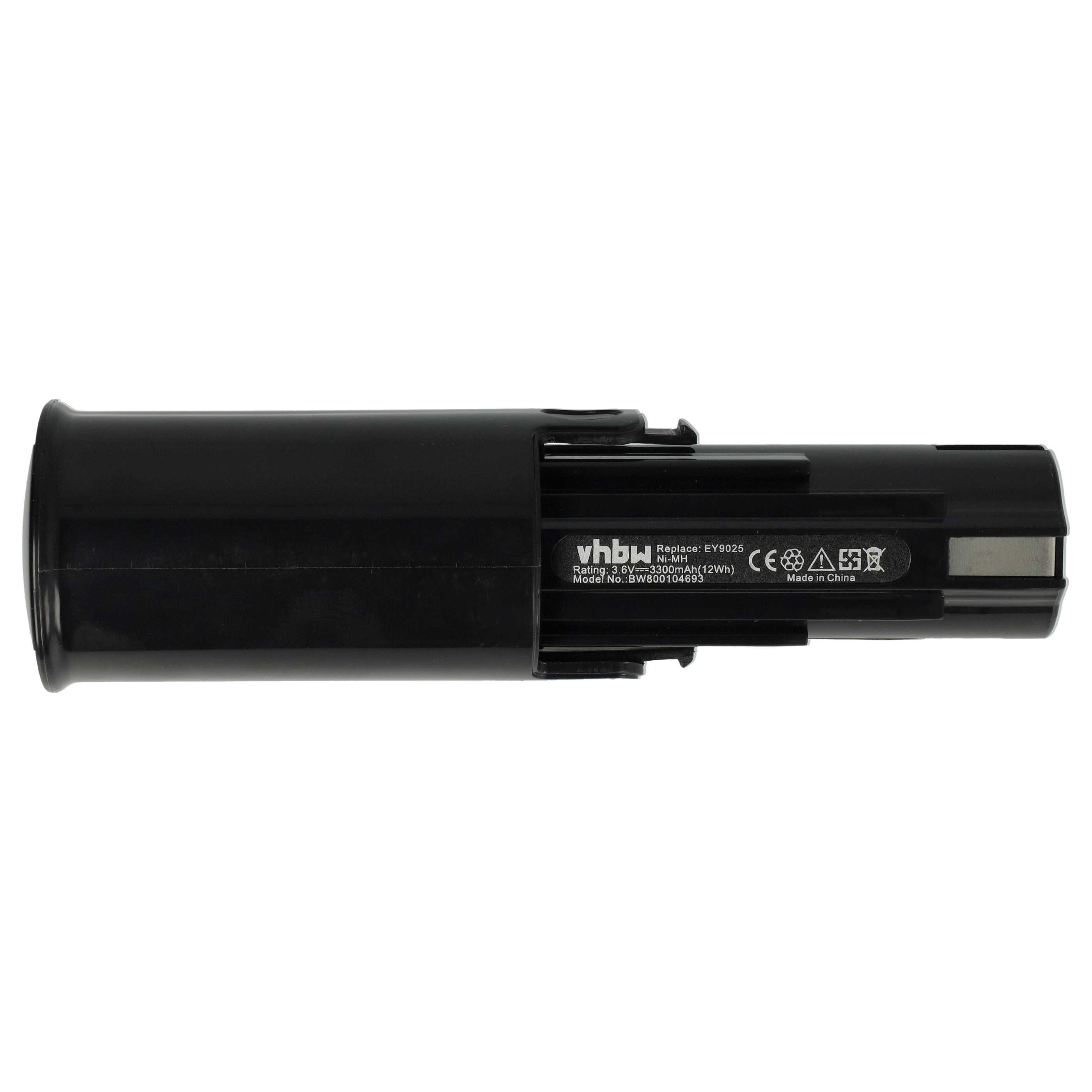 Battery replaces Panasonic EY9025B, EZ9025, EY9025 Electric Power Tool - 3300 mAh, 3.6 V, NiMH
