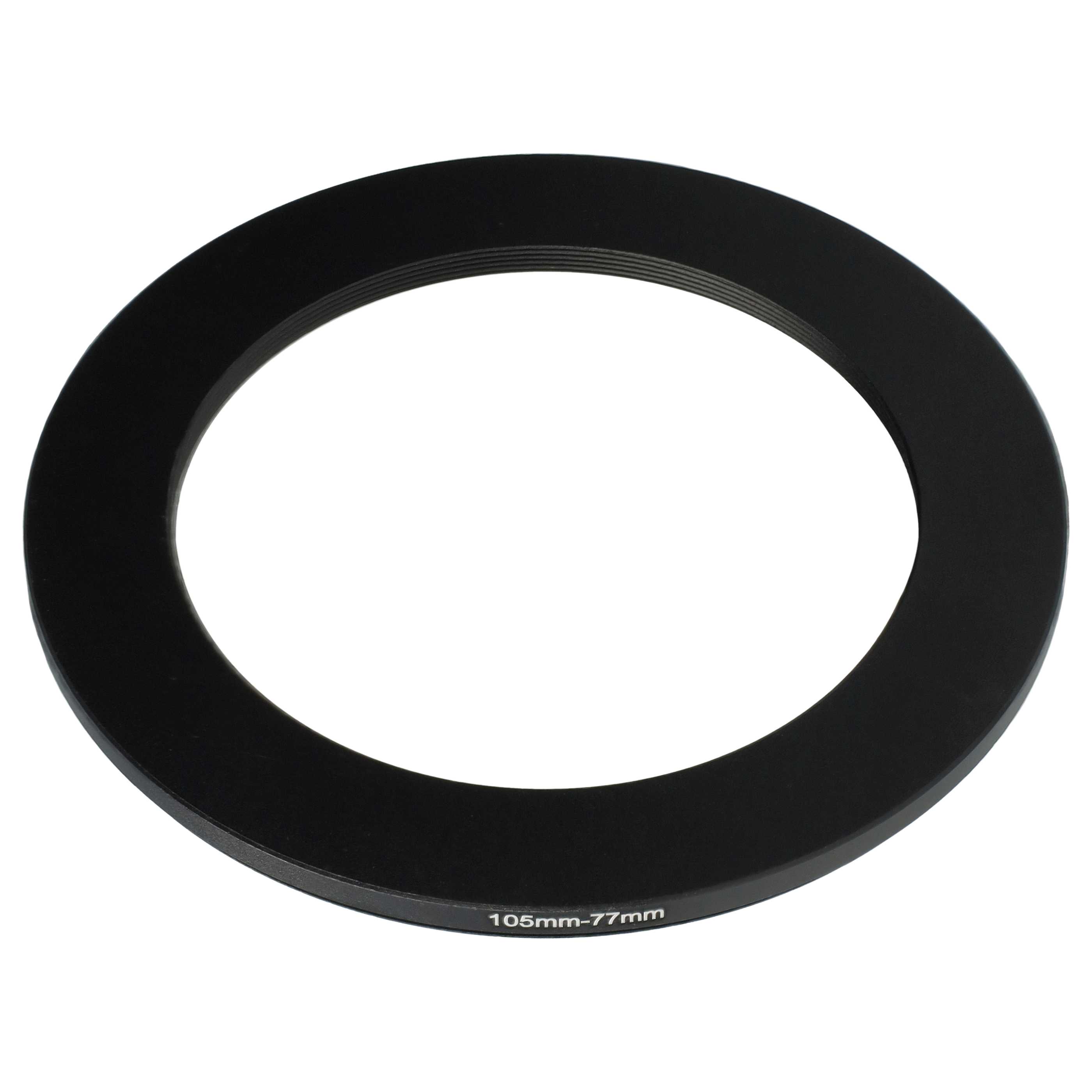 Step-Down-Ring Adapter von 105 mm auf 77 mm passend für Kamera Objektiv - Filteradapter, Metall, schwarz