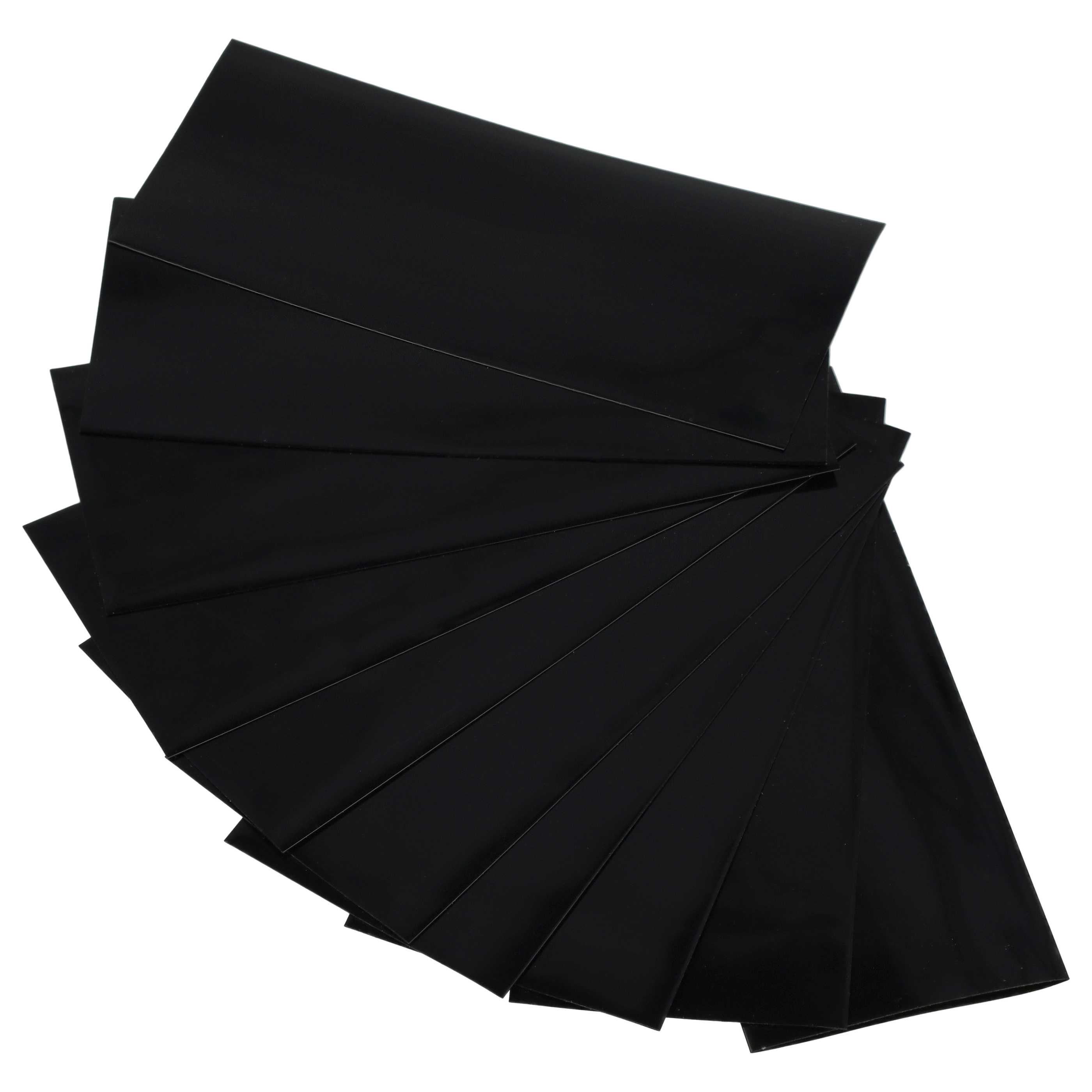 10x Heat Shrink Tubing Suitable for 18650 Battery Cells - Shrink Wrap Black