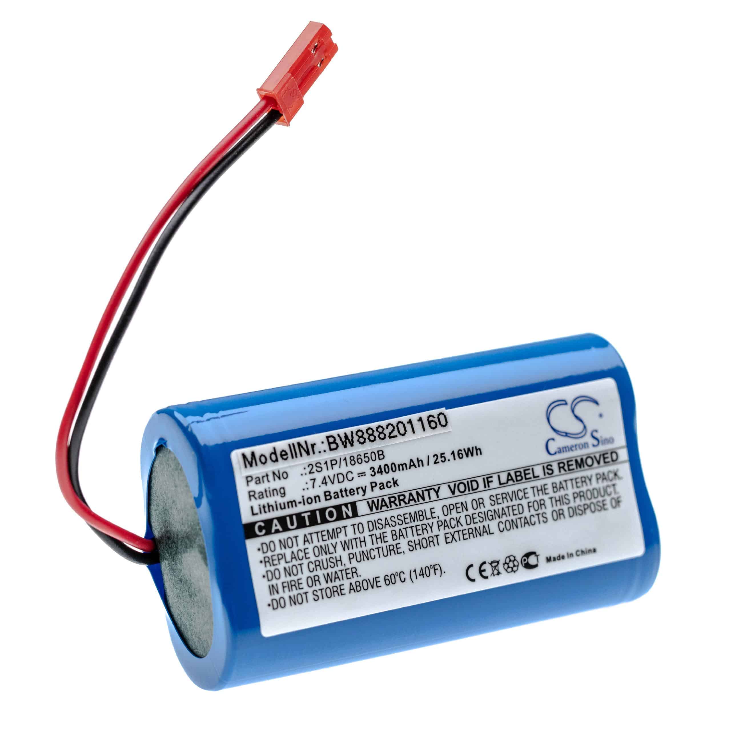 Batería (pack) reemplaza Arizer 2S1P/18650B para vaporizador Arizer - 3400 mAh 7,4 V Li-Ion