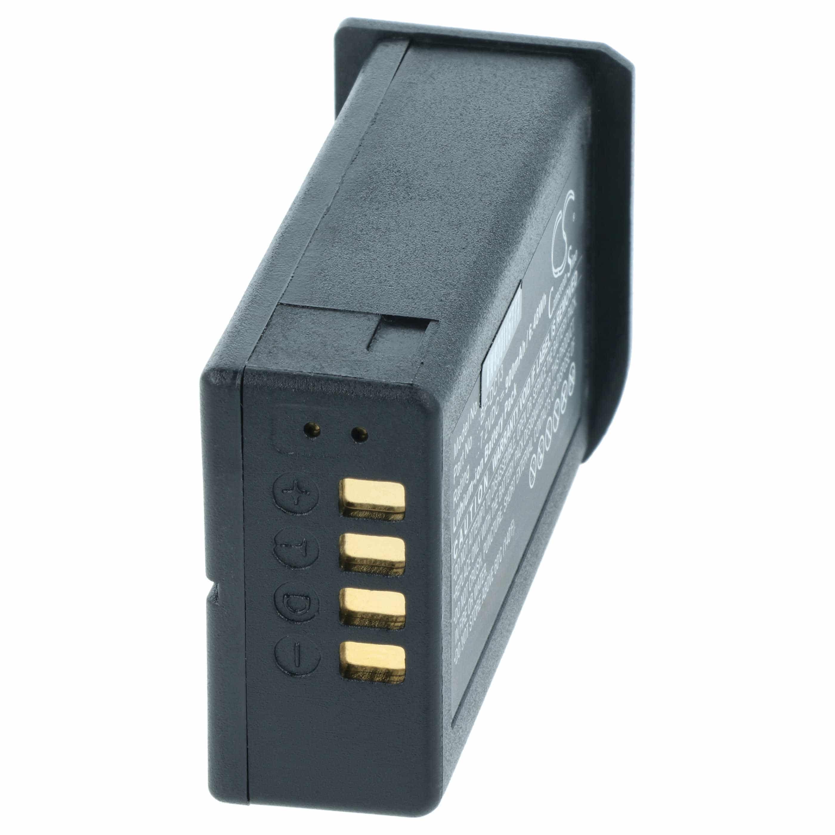 2x Battery replaces Leica BP-DC13 - 900mAh, 7.2V, Li-Ion