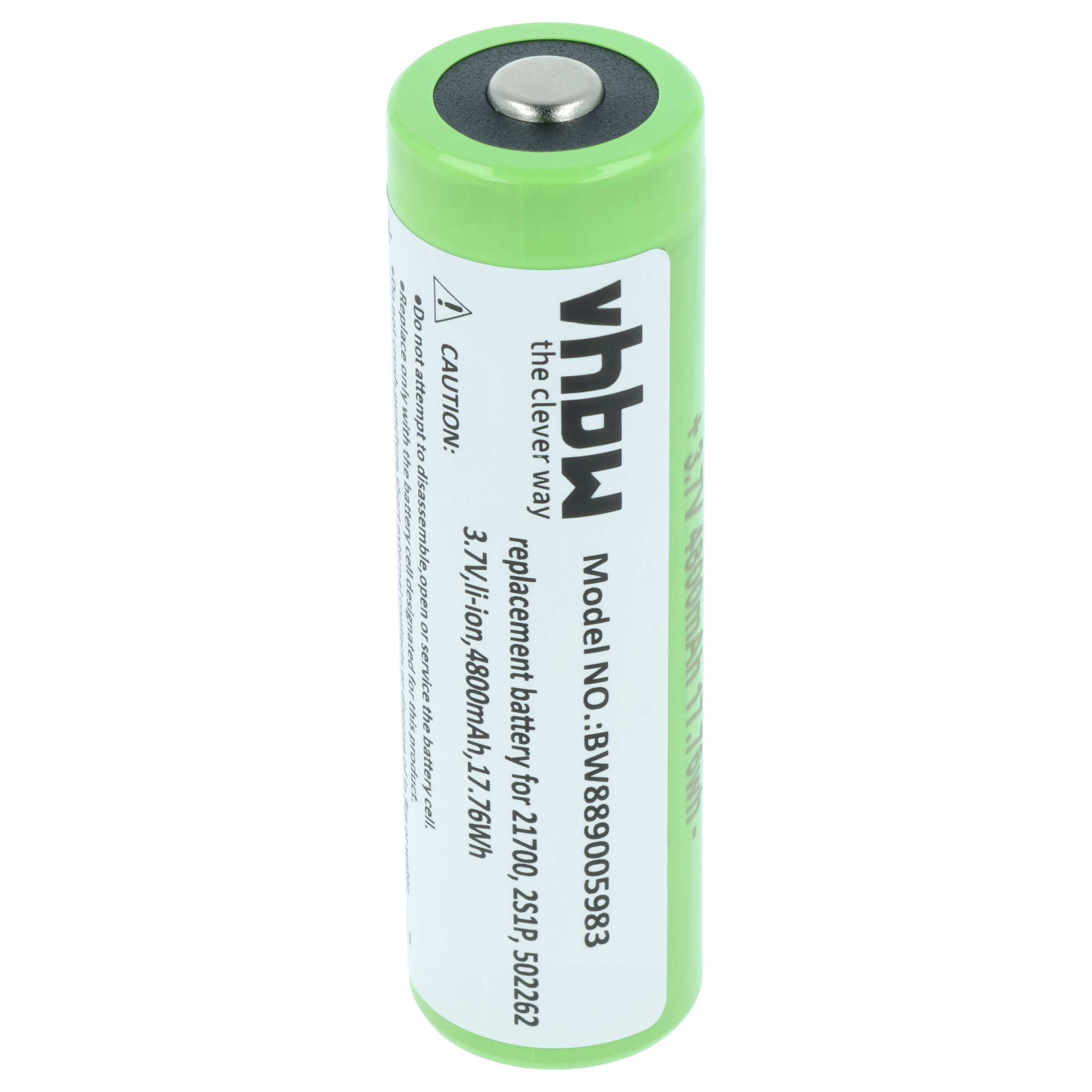 Batterie (2 pcs.) remplace Ledlenser 2S1P, 502262 lampe de poche Ledlenser - 4,8Ah 3,7V Li-ion