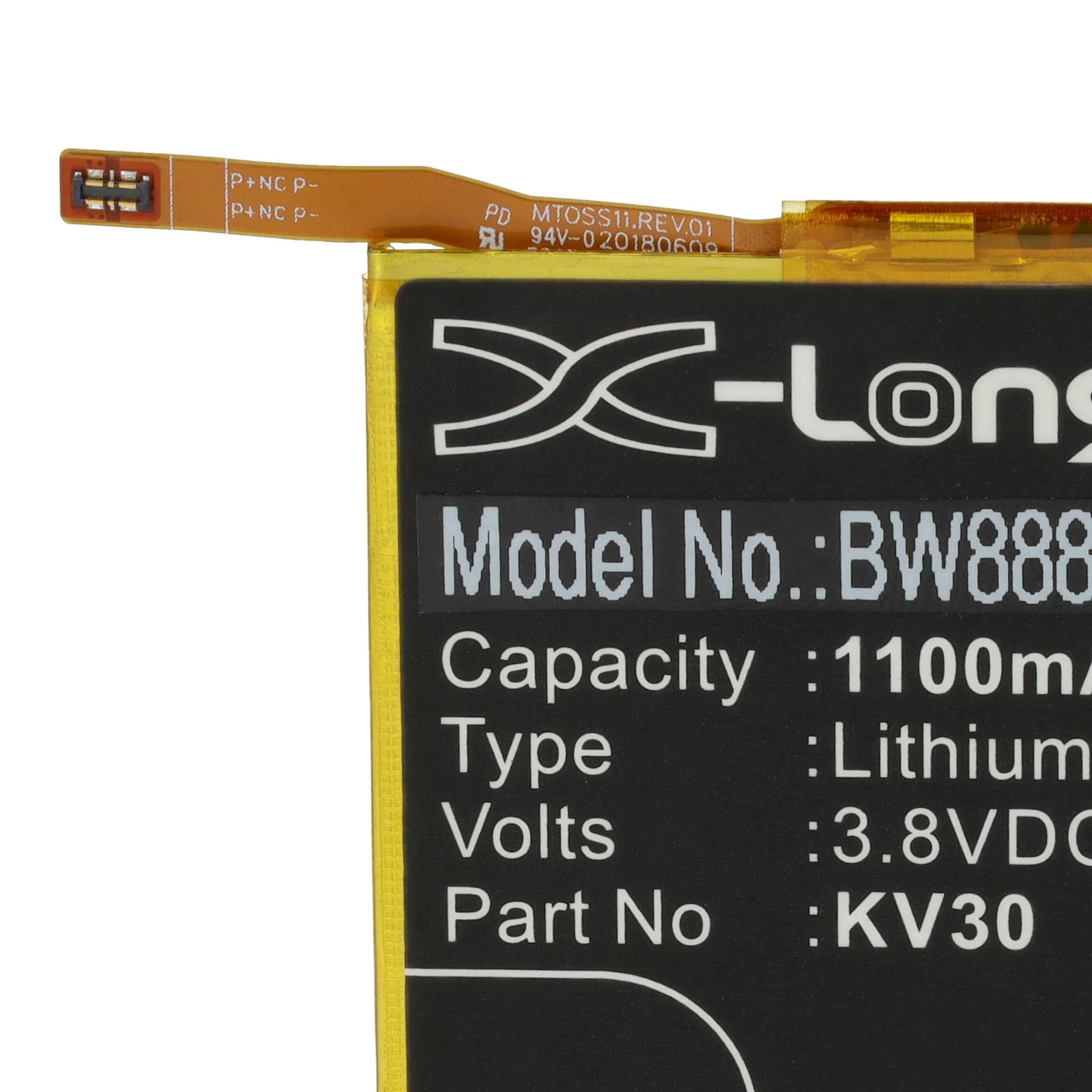 Batteria sostituisce Motorola KV30, SB18C40007 per cellulare Motorola - 1100mAh 3,8V Li-Poly