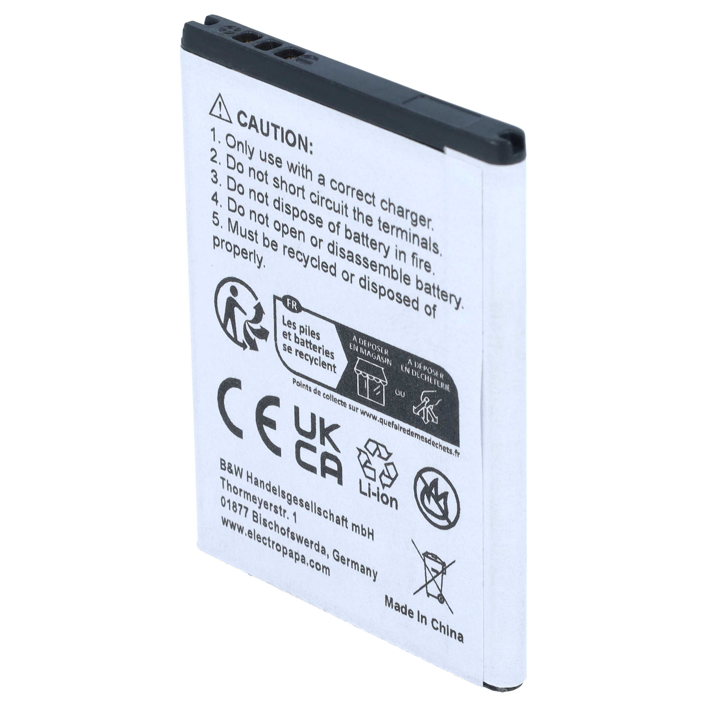 Akku als Ersatz für Samsung EB424255VA, AB463851BABSTD, AB463851BA für Virgin Mobile - 1100mAh 3,7V Li-Ion