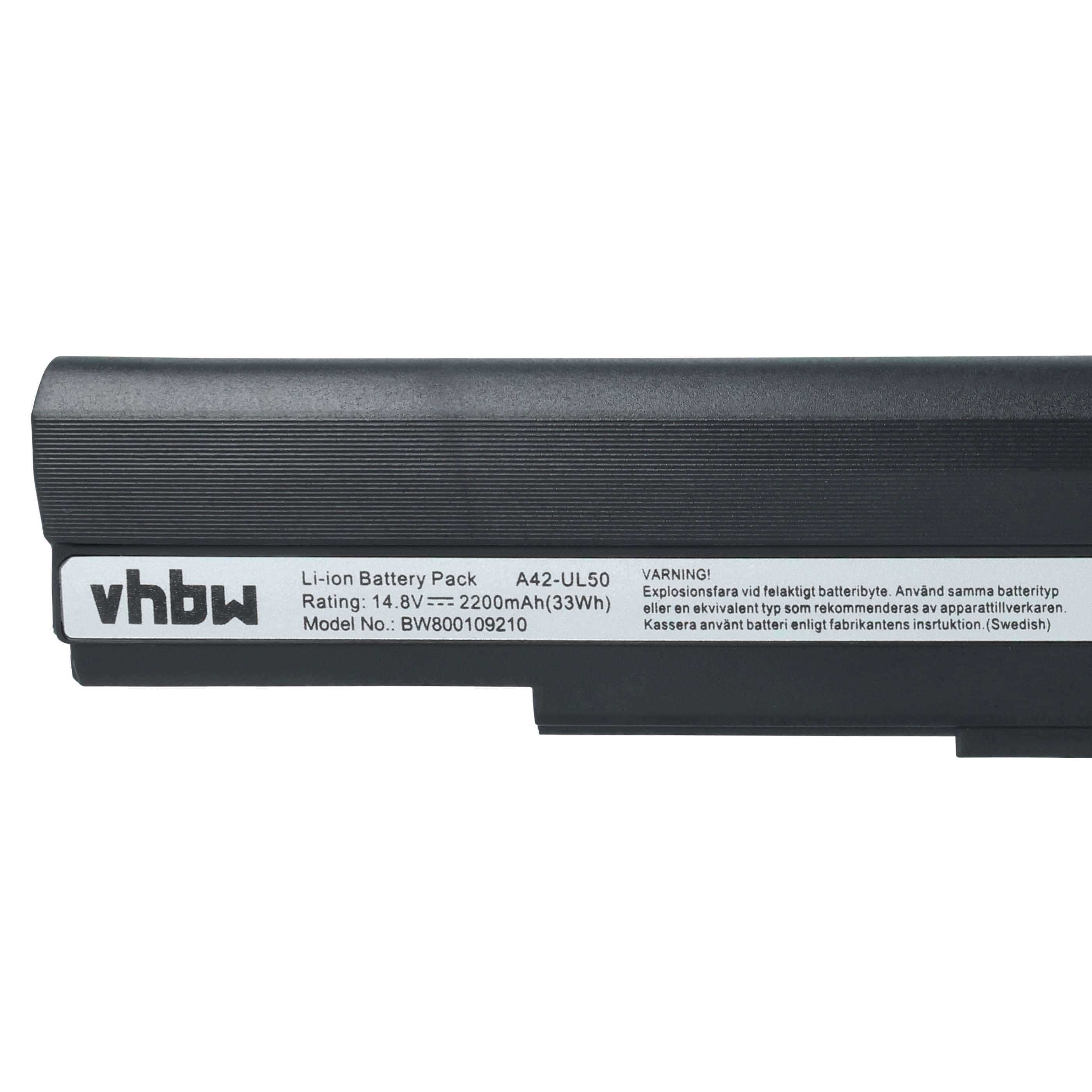 Akumulator do laptopa zamiennik Asus 07G016BW1875, 07G016C11875 - 2200 mAh 14,8 V Li-Ion, czarny