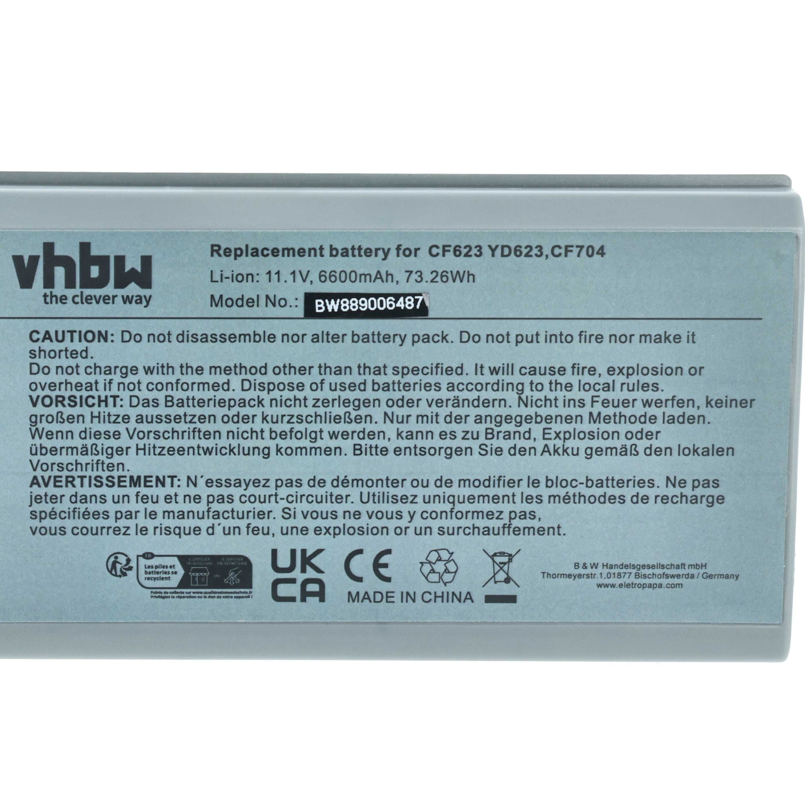 Akumulator do laptopa zamiennik Dell 312-0393, 312-0394, 312-0401, 312-0402 - 6600 mAh 11,1 V Li-Ion