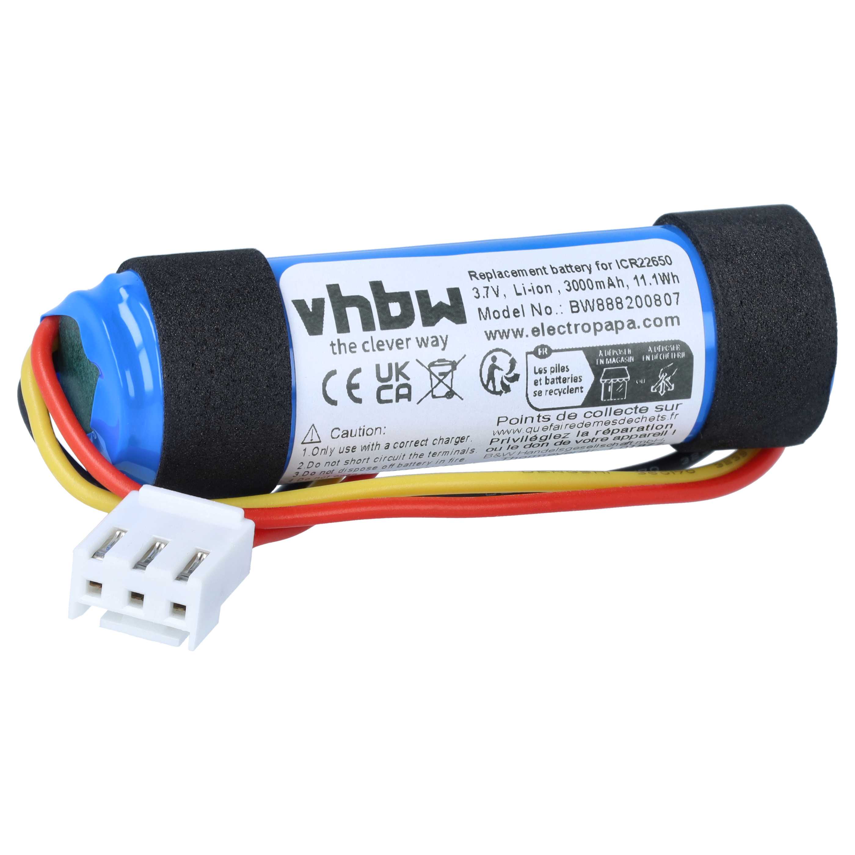 Akku für Harman Kardon Onyx Studio 4 Speaker ersetzt ICR22650 - 3000 mAh