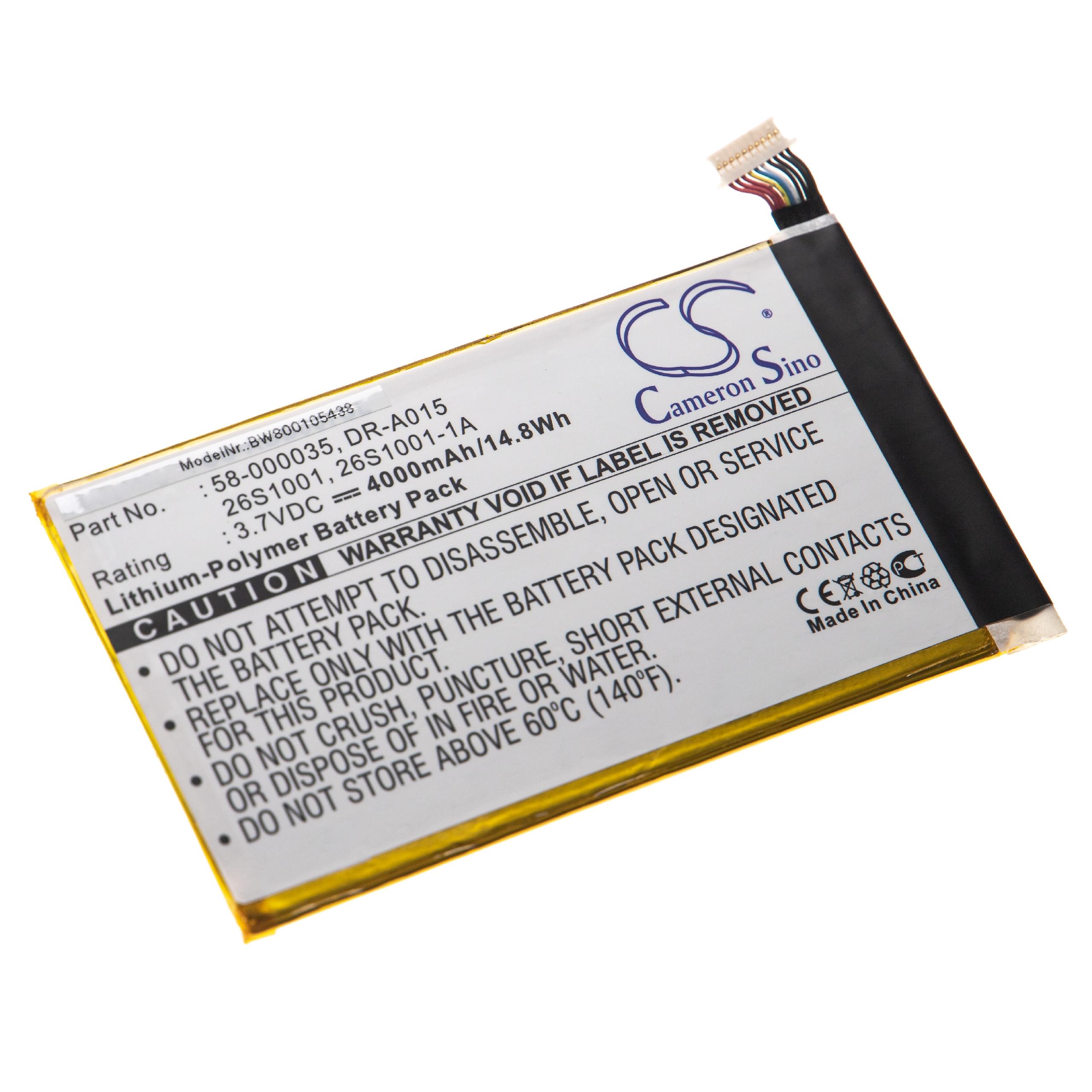 E-Book Battery Replacement for Amazon 26S1001 - 4000mAh 3.7V Li-polymer