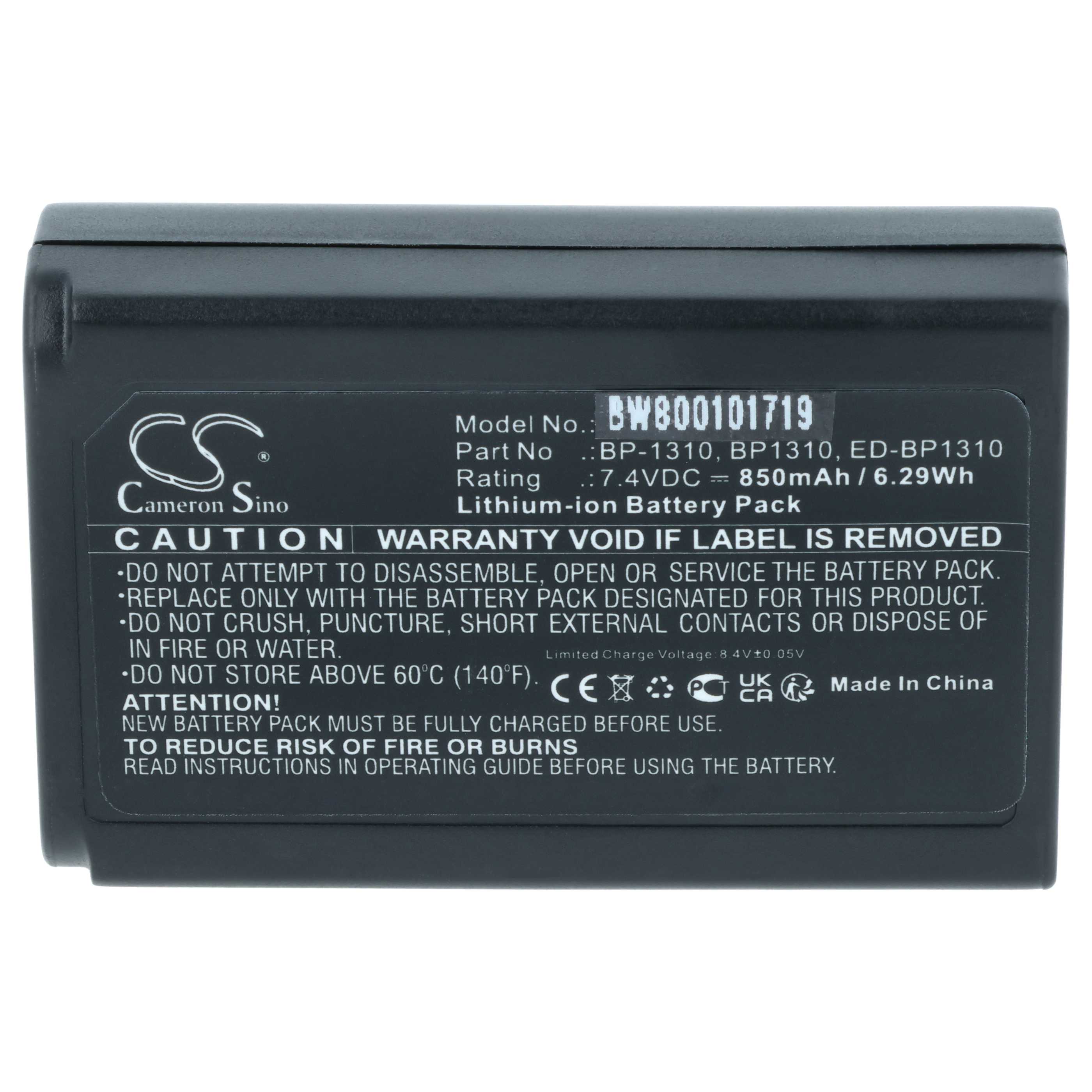 3x Battery replaces Samsung AD43-00192A, BP1310, BP-1310, ED-BP1310 - 1000mAh, 7.2V, Li-Ion