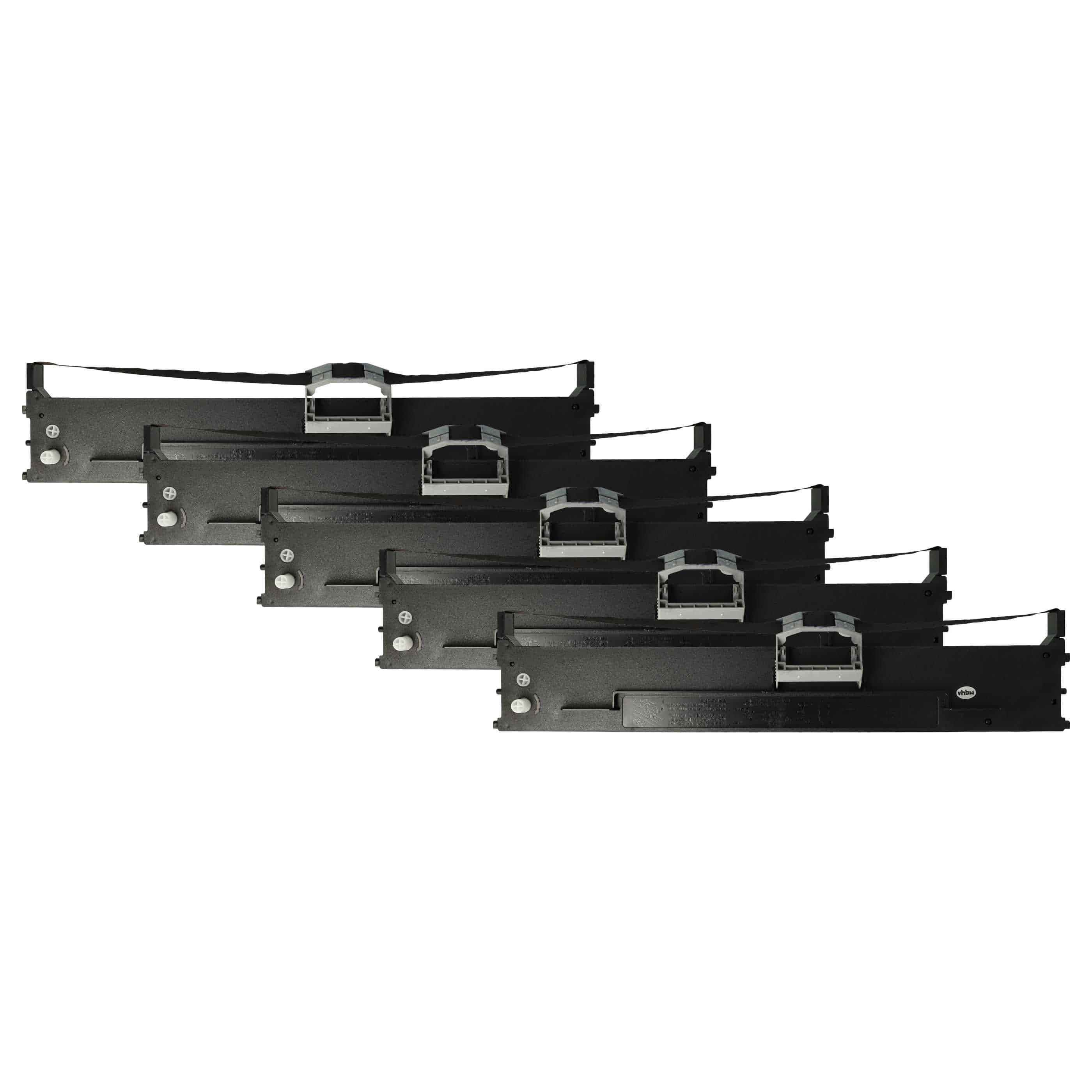 5x Ink Ribbon replaces OKI 43503601 for Dot Matrix, Receipt Printer - Black