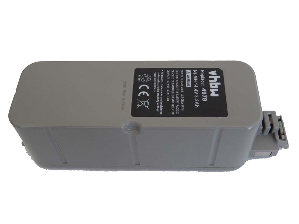 Batterie remplace APS 4905, NC-3493-919, 11700, 17373 pour robot aspirateur - 3300mAh 14,4V NiMH