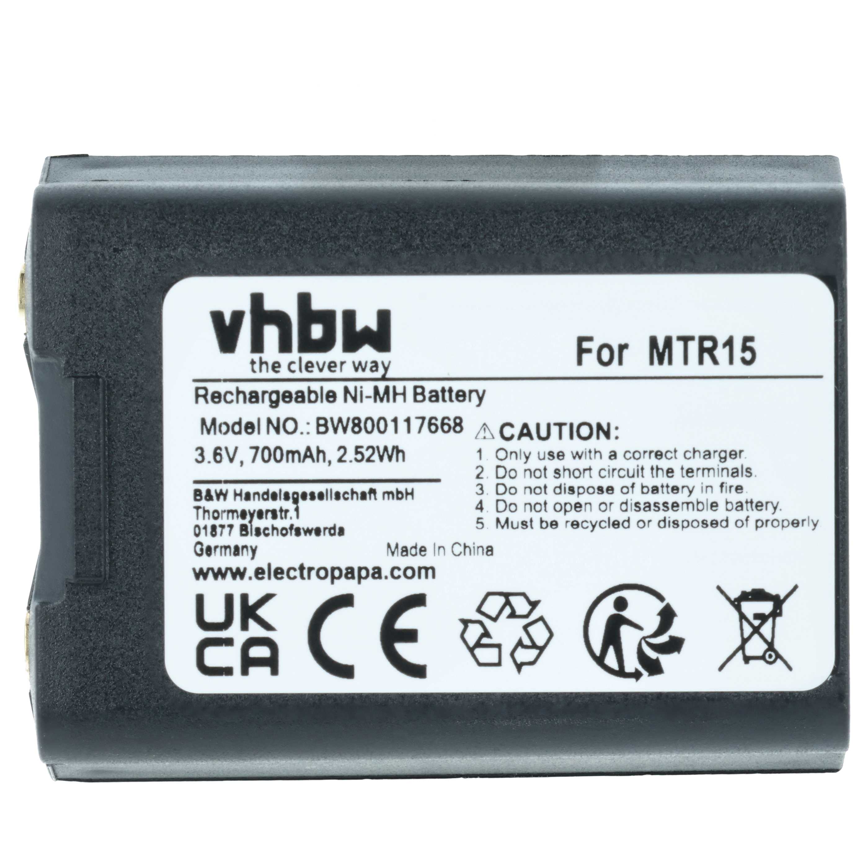 Batteria per telecomando remote controller sostituisce Ravioli NH800 - 700mAh 3,6V NiMH