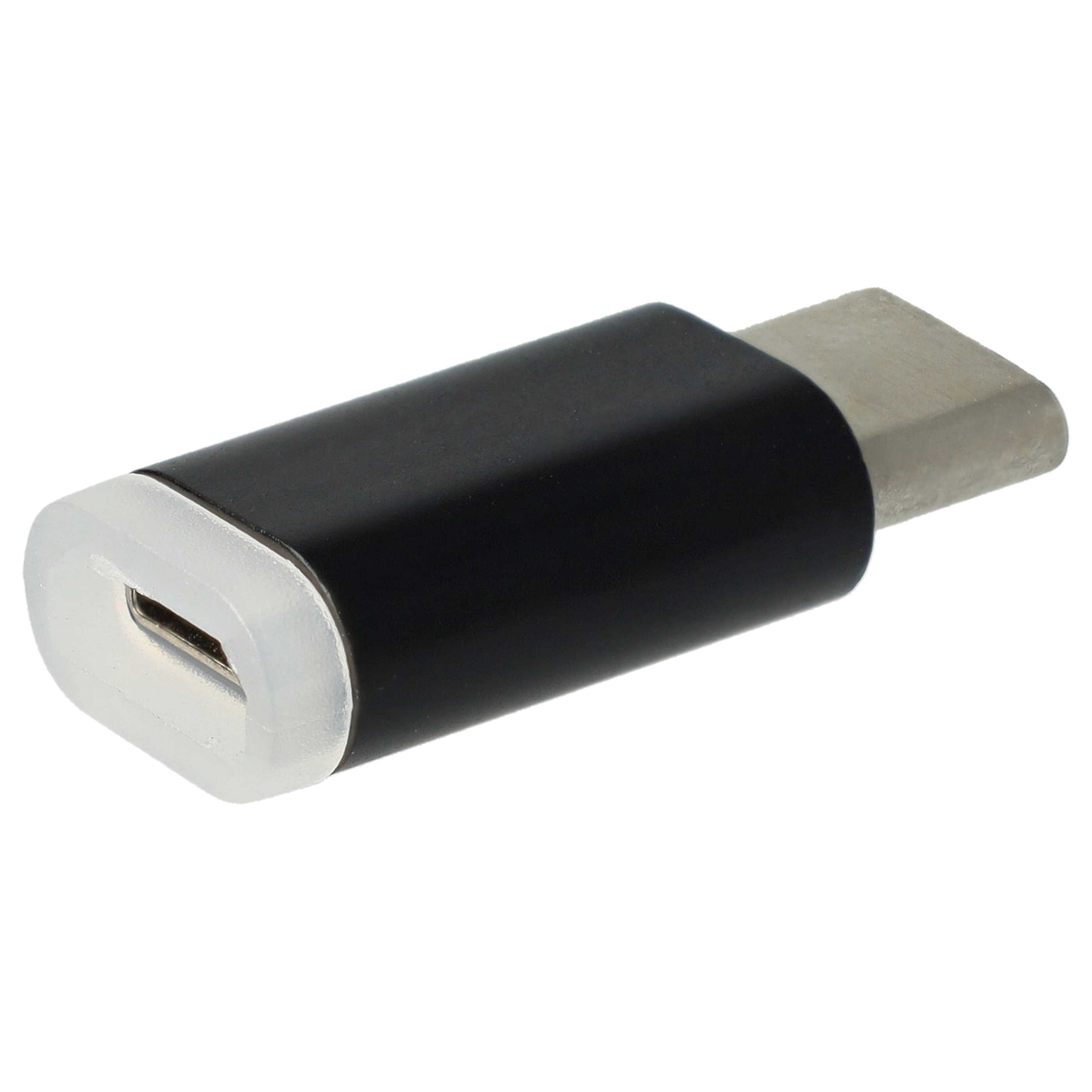 vhbw USB Typ C auf Micro-USB Adapter Schwarz